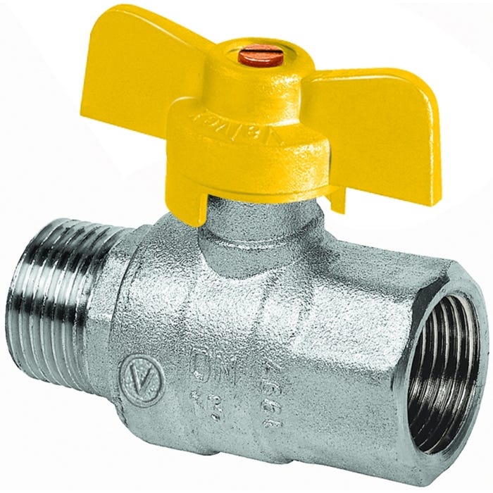 Zawór kulowy prosty GW/GZ 3/4" z dźwignią