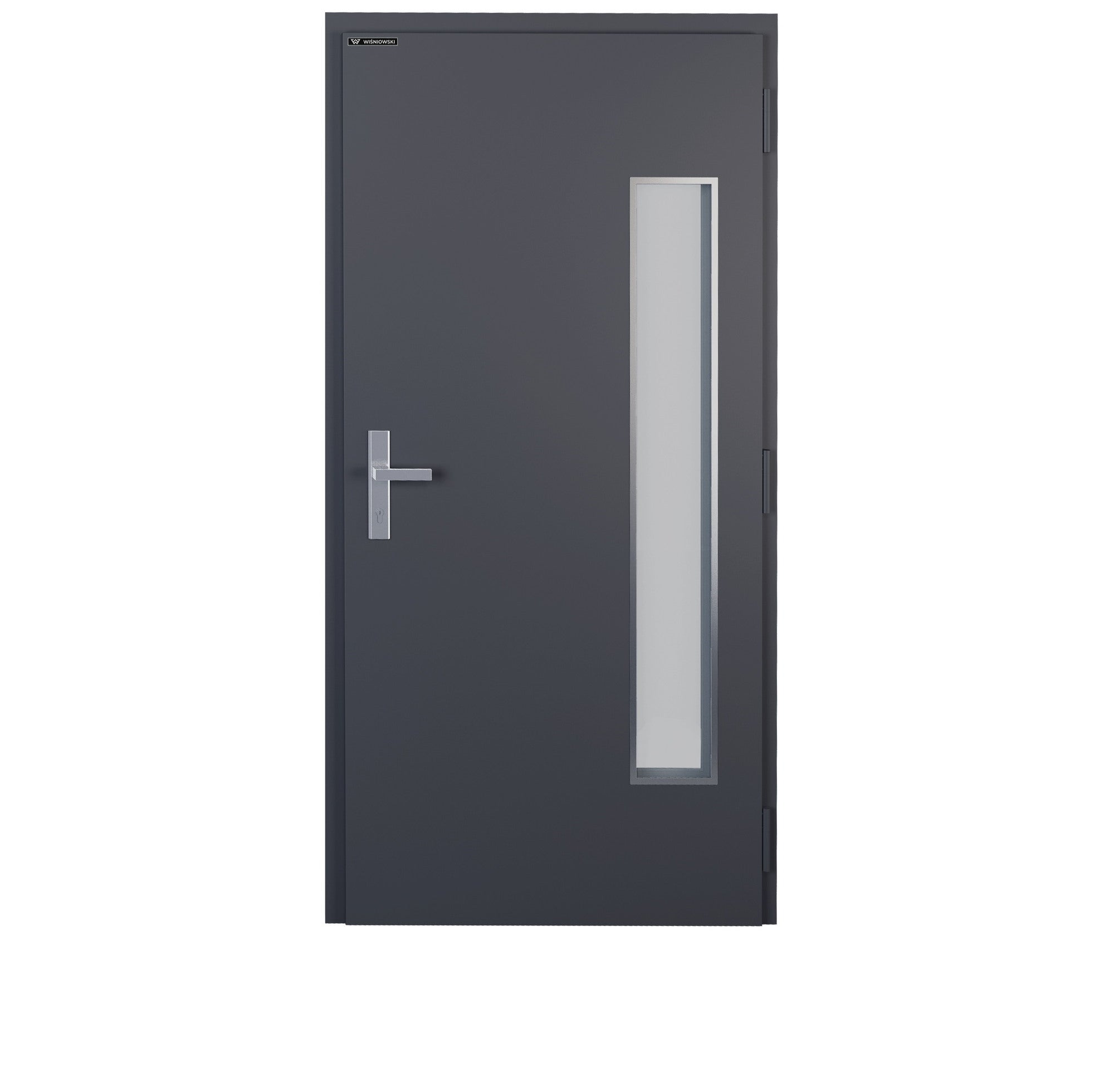 Drzwi Zewnętrzne NOVIA Vitre, grafitowe, 90 prawe 0
