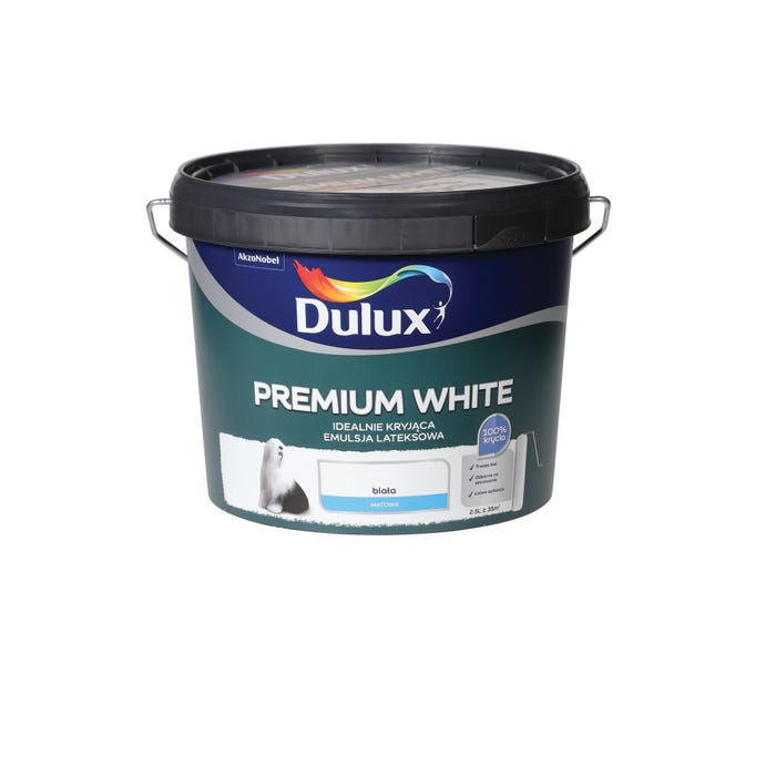 Farba Dulux Premium White biała 2,5l