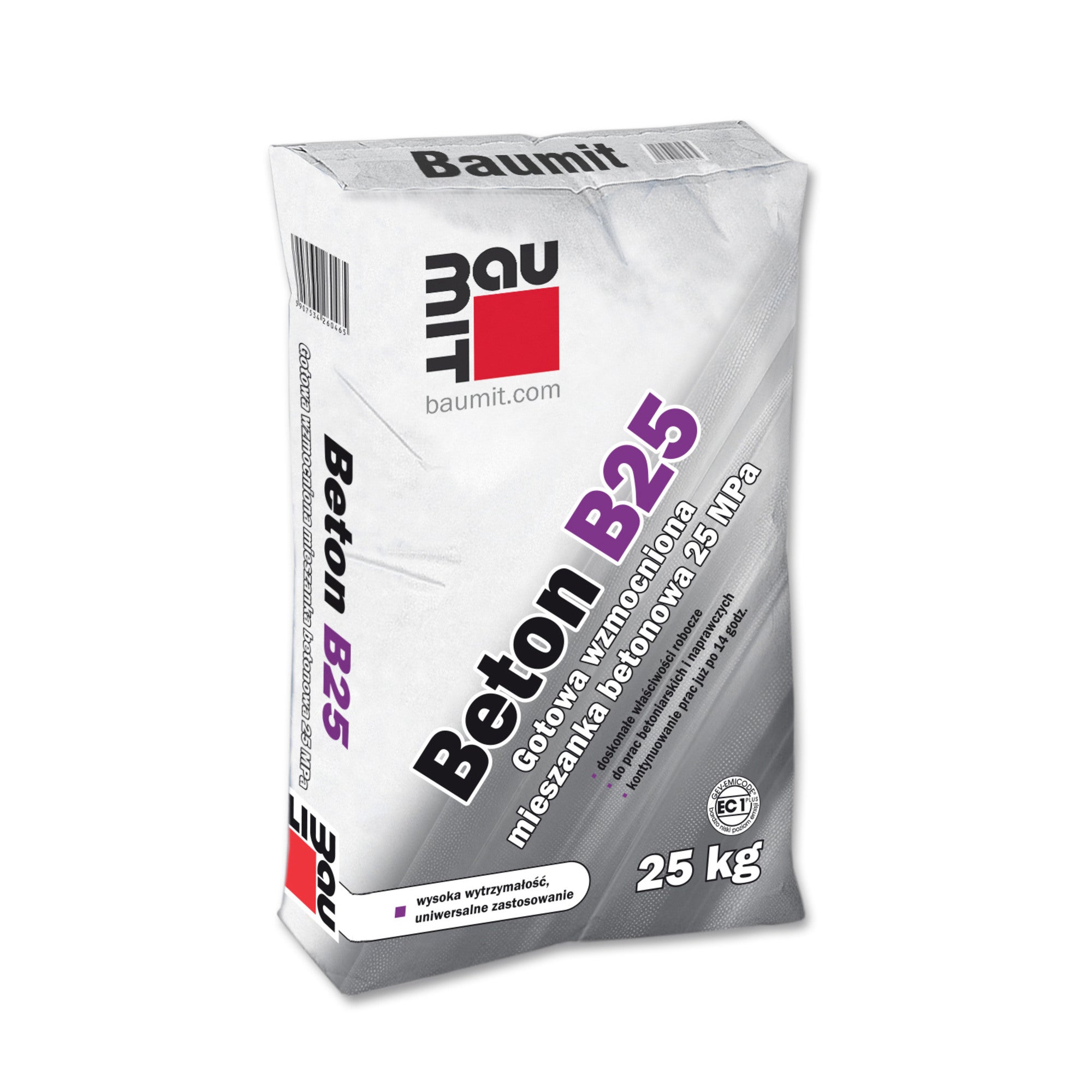 Gotowa sucha mieszanka Beton B-25 Baumit 25 kg, wzmocniona