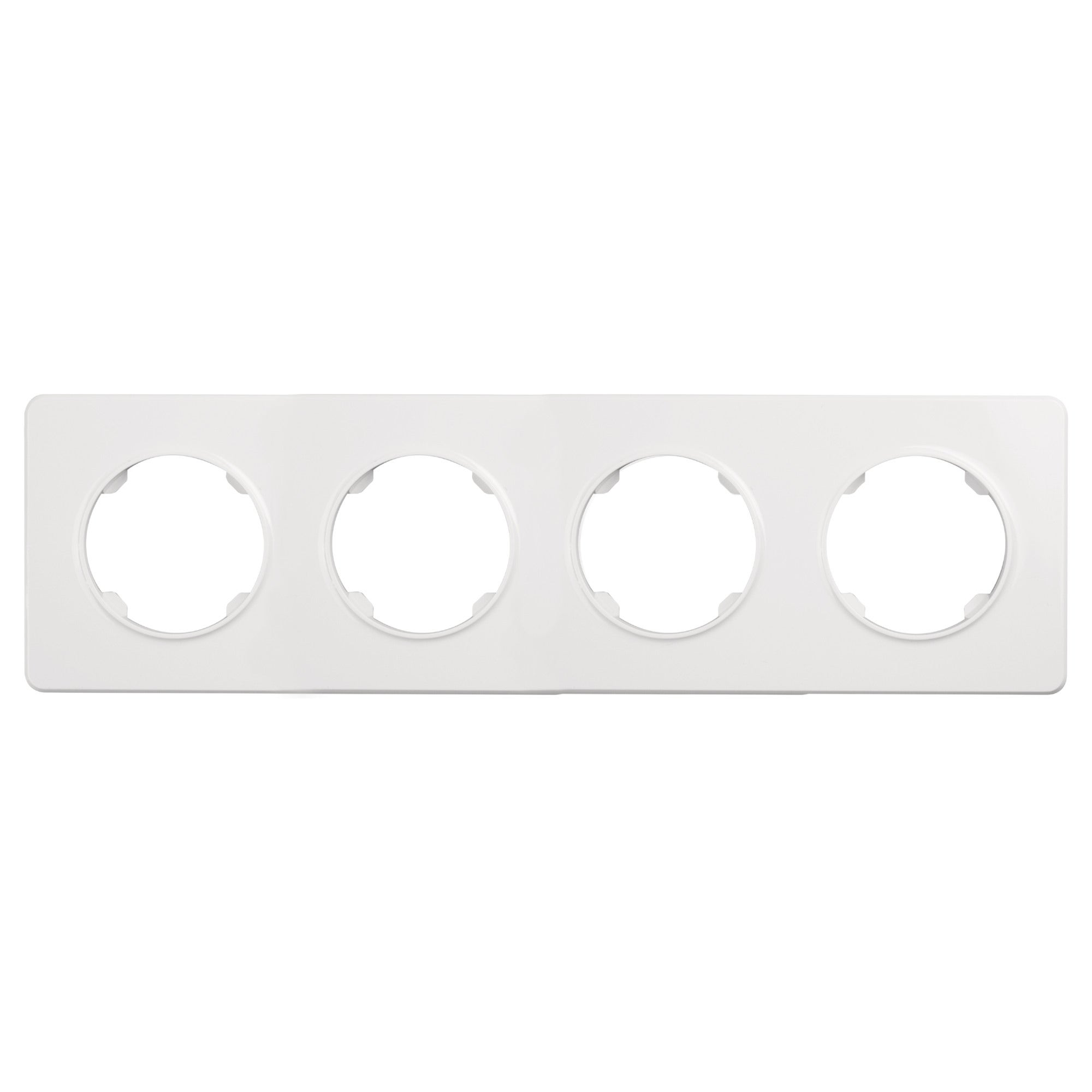 Oval biały ramka czterokrotna