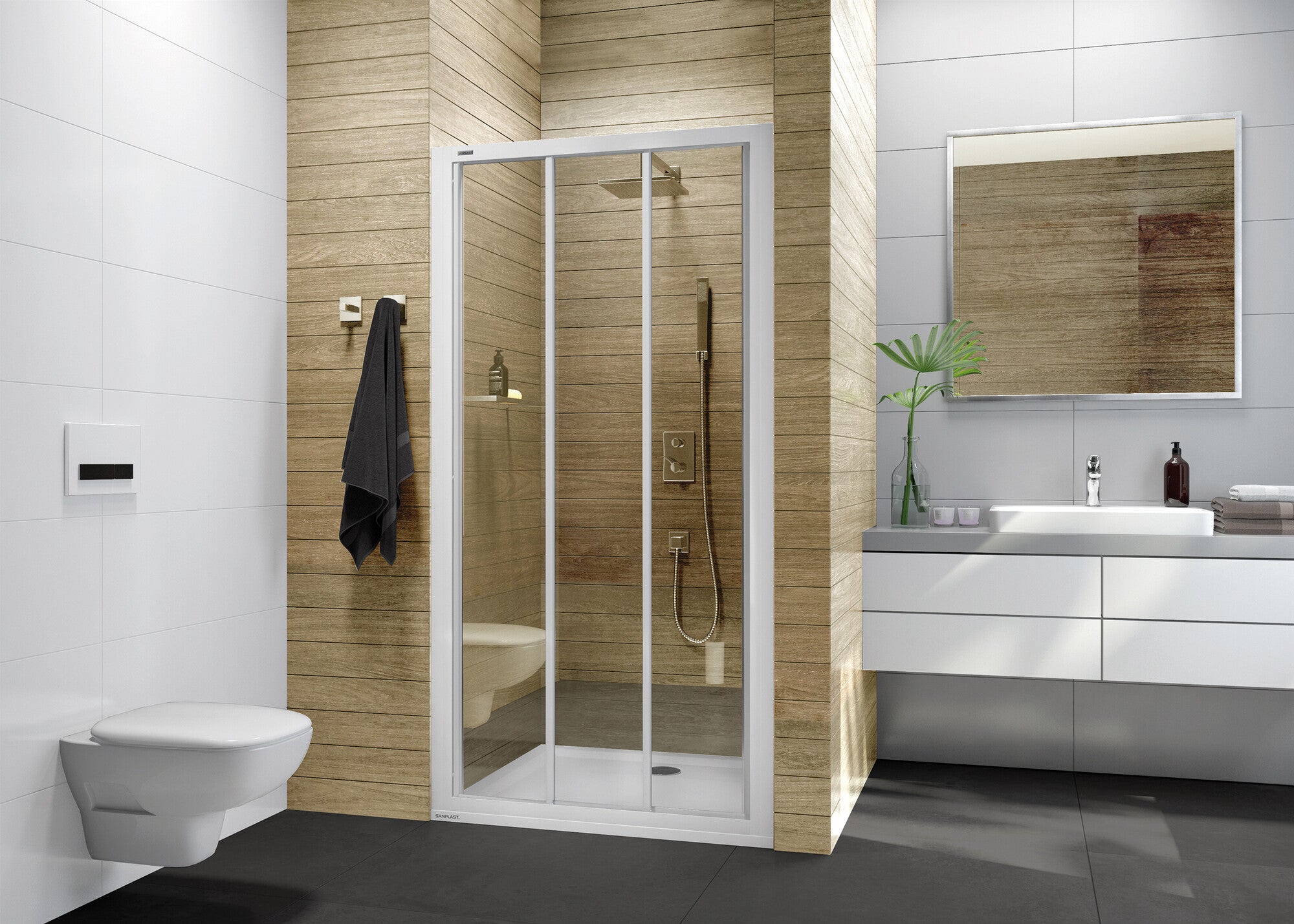 Drzwi przesuwne Sanplast Basic 120 cm 1