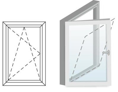 Okno fasadowe 2-szybowe  PCV O11 rozwierno-uchylne jednoskrzydłowe lewe 565x1135 mm białe