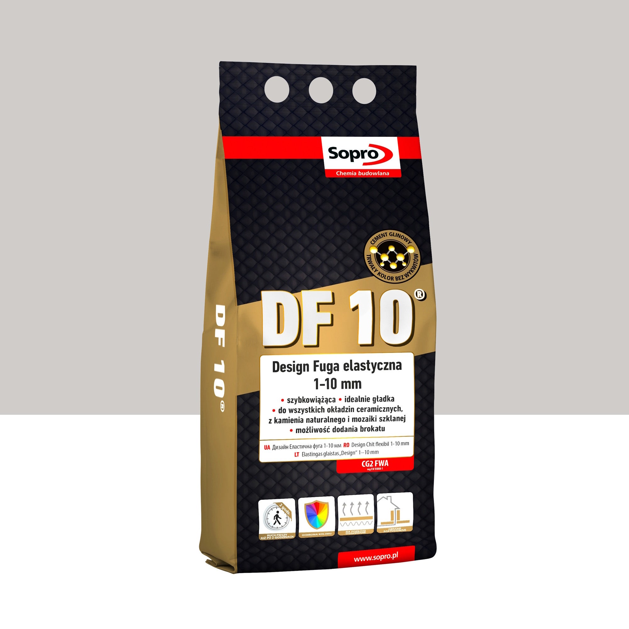 Fuga elastyczna Sopro DF 10  NATURALNY SZARY 72 2kg