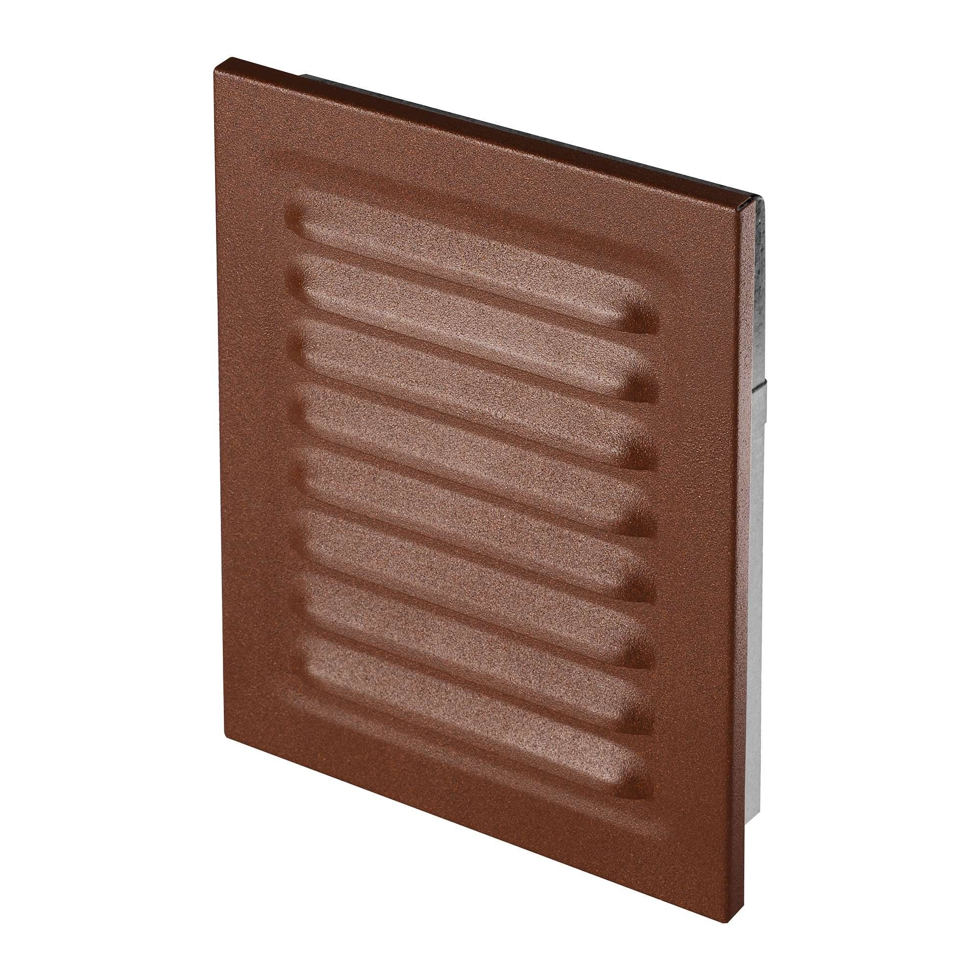 Kratka wentylacyjna metalowa 14x14 MT1BR brązowa