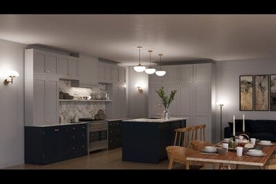 Oprawa sufitowa LAMIA 3  1x E27, złoto-czarny, średnica 30,6cm, materiał metal+szkło 2