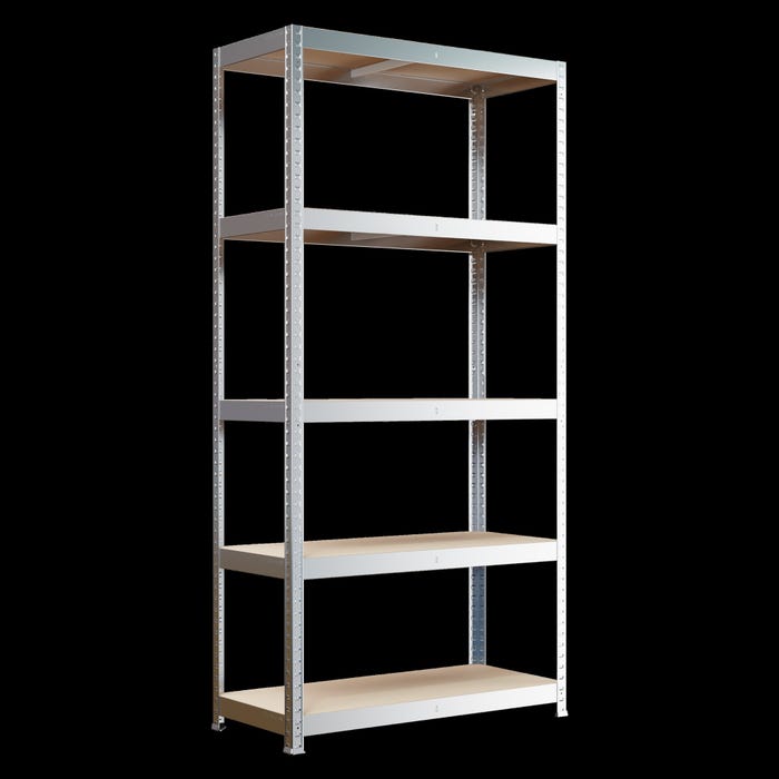 Regał magazynowy Galva wym. 180x90x40 cm, 5 półek, 100 kg