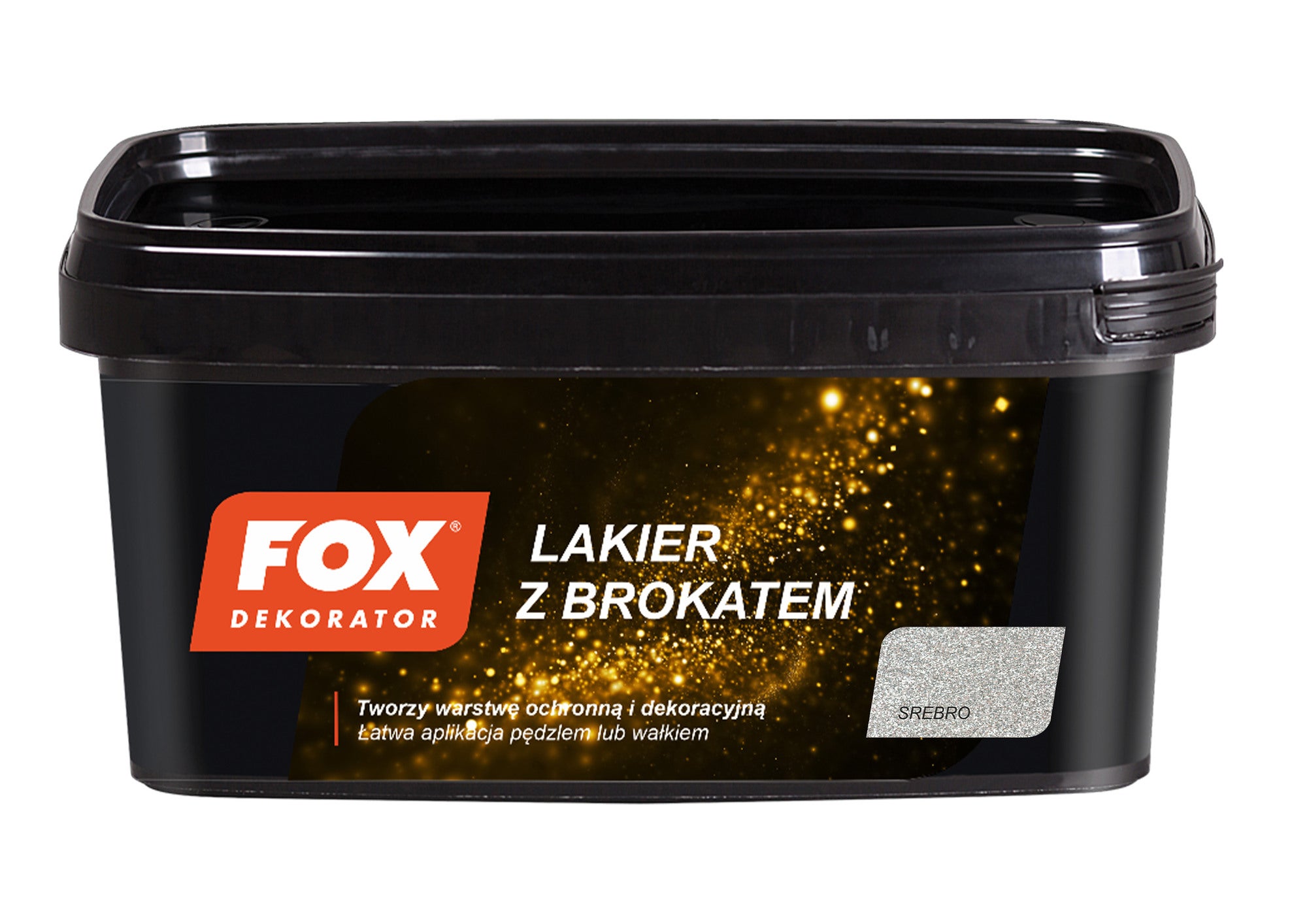 FOX lakier z brokatem srebro 1l