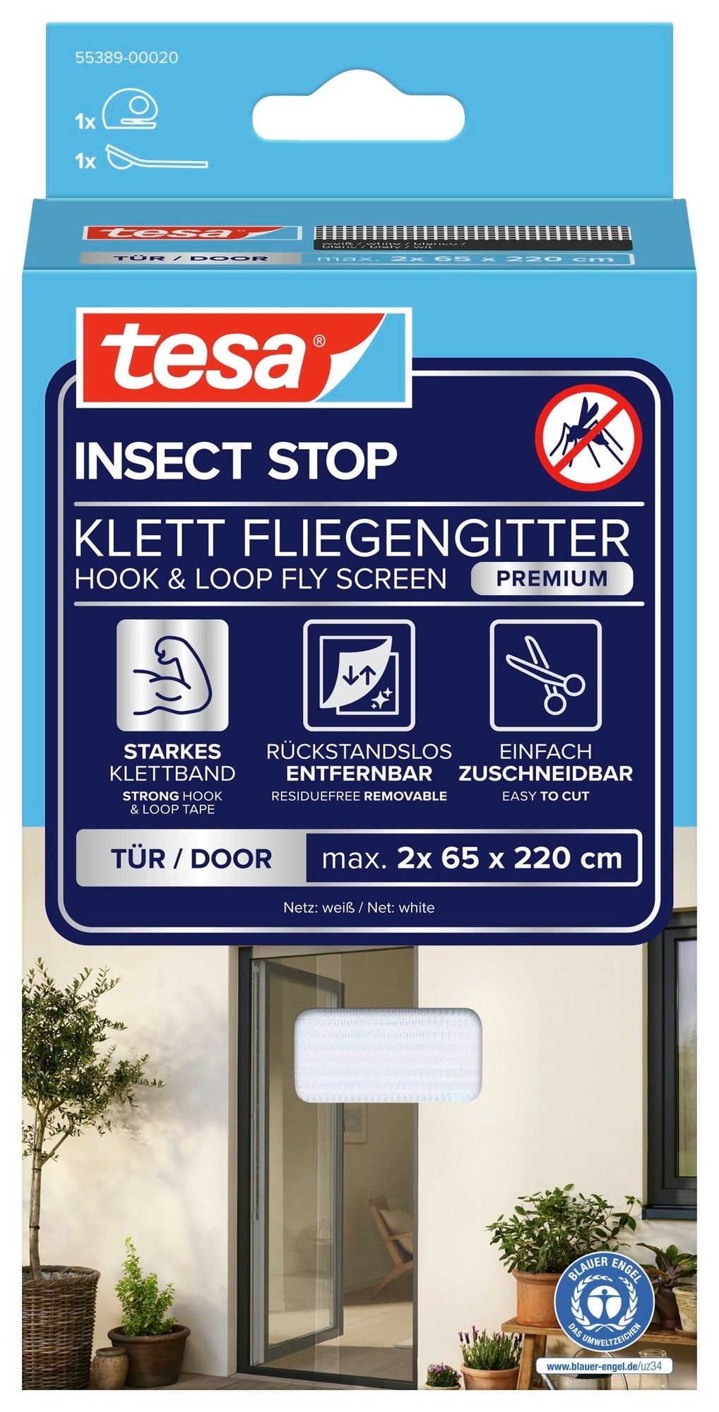 Moskitiera Tesa Premium 0.65x2.2M Biała 
