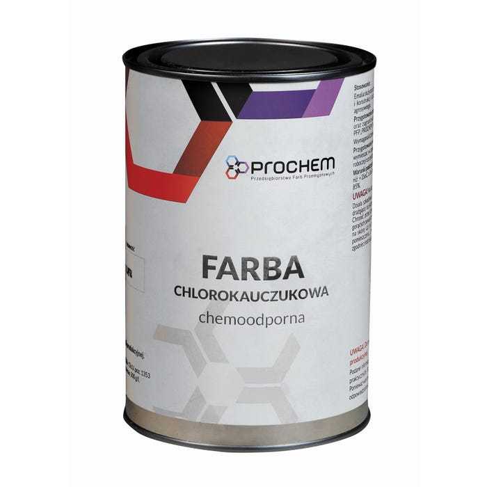 Farba chlorokauczukowa chemoodporna biała 1L