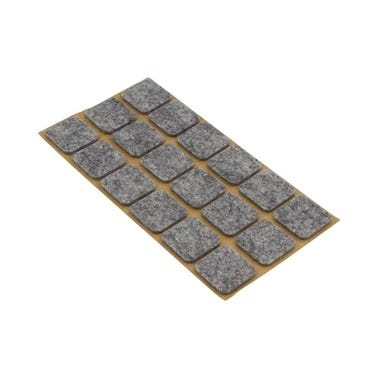 Podkładki filcowe samoprzylepne szare 25x25 mm (18 szt.)