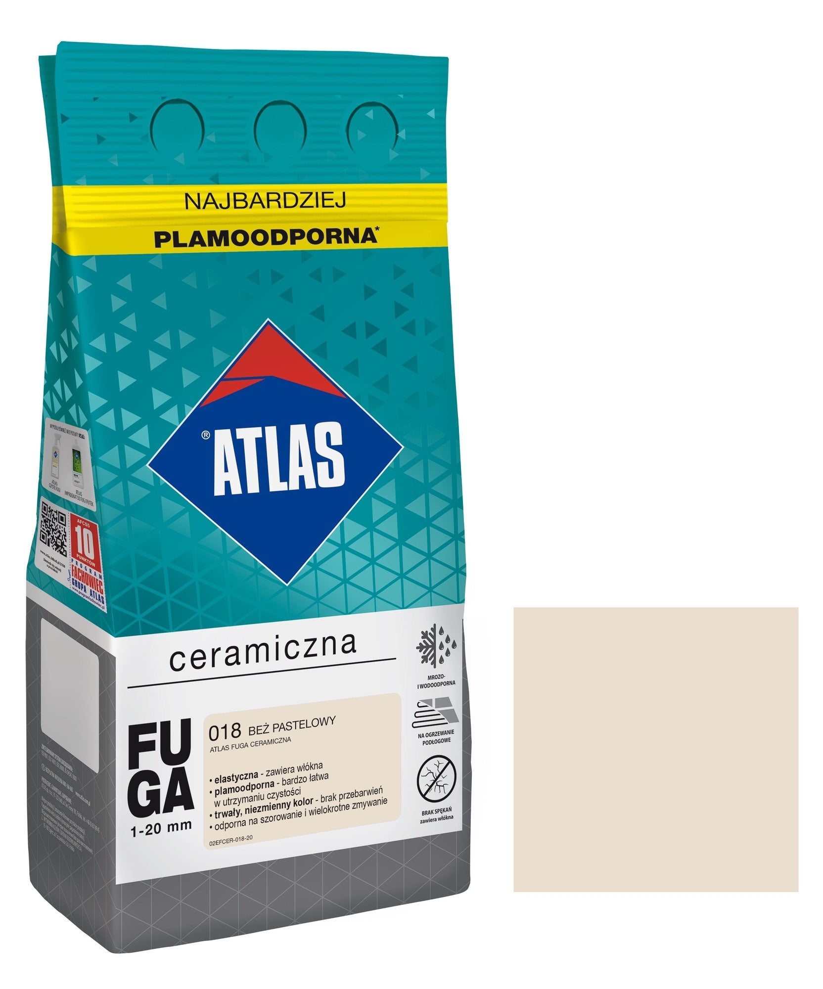 Fuga ceramiczna Atlas 018 beż pastelowy 5kg