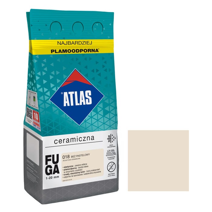 Fuga ceramiczna Atlas 018 beż pastelowy 5kg