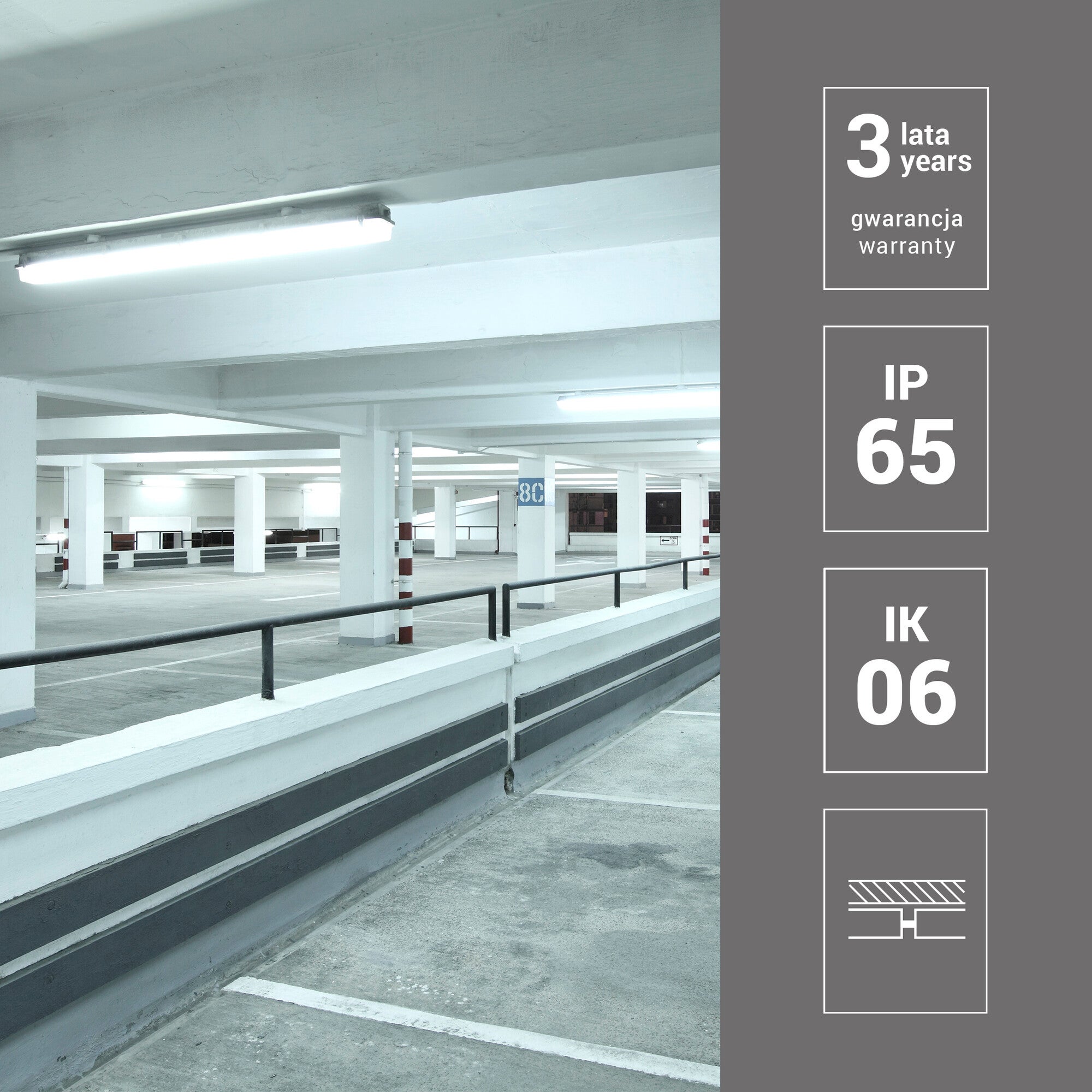 Oprawa hermetyczna Bali LED 50W 5750lm 4000K IP65 2