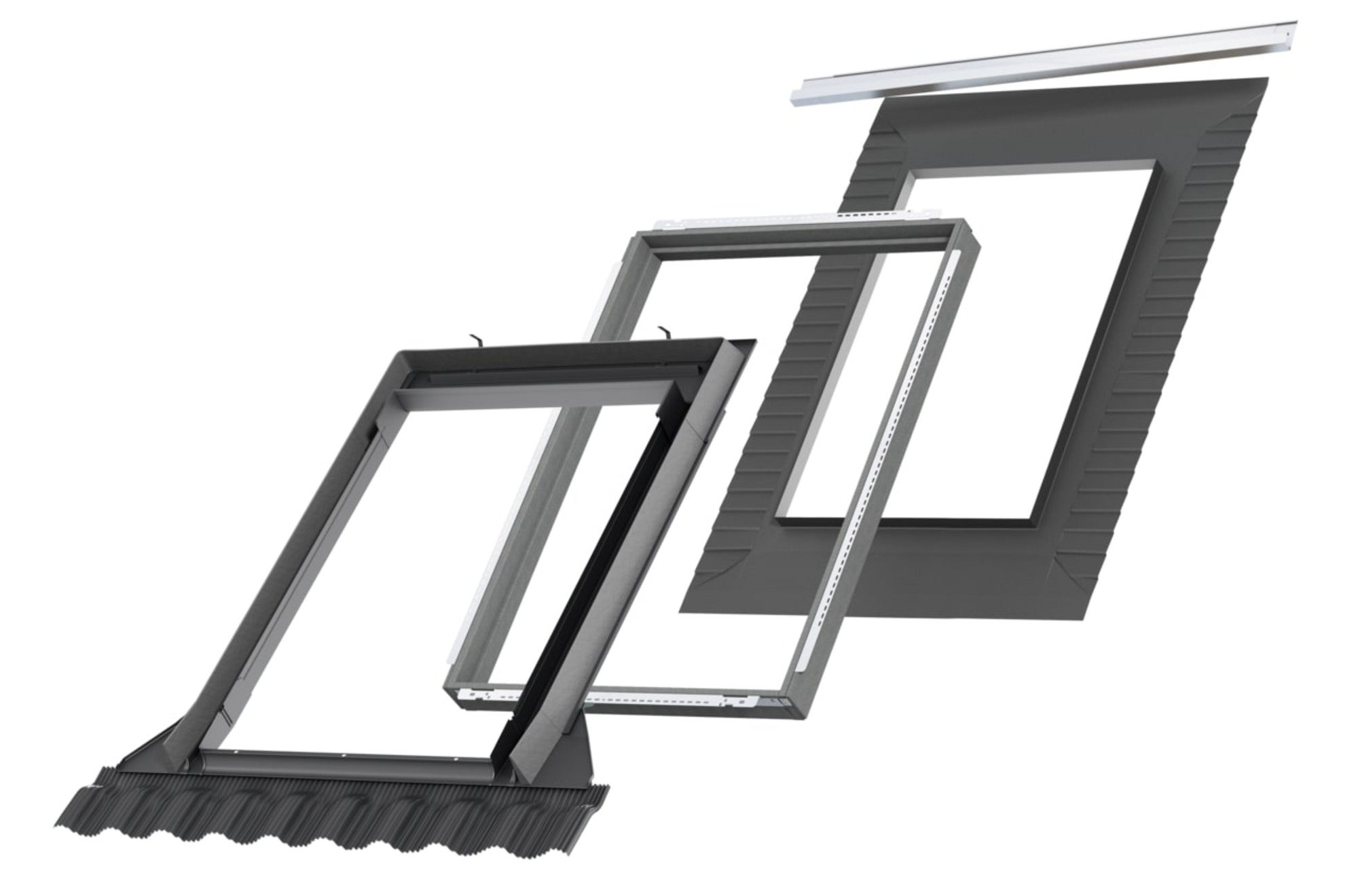 Kołnierz do okna dachowego Velux 78x140 cm, antracyt