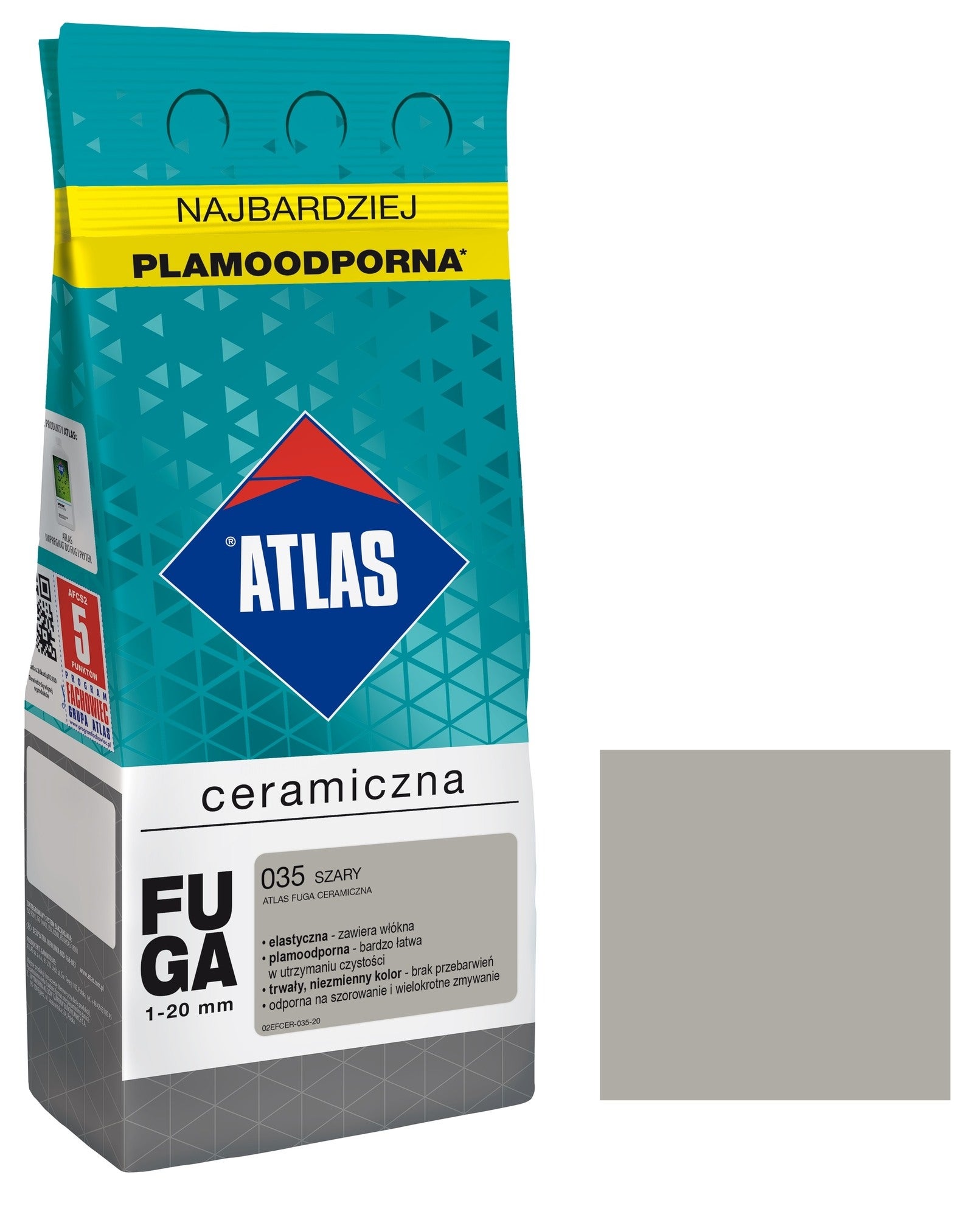 Fuga ceramiczna Atlas 035 szary 2kg