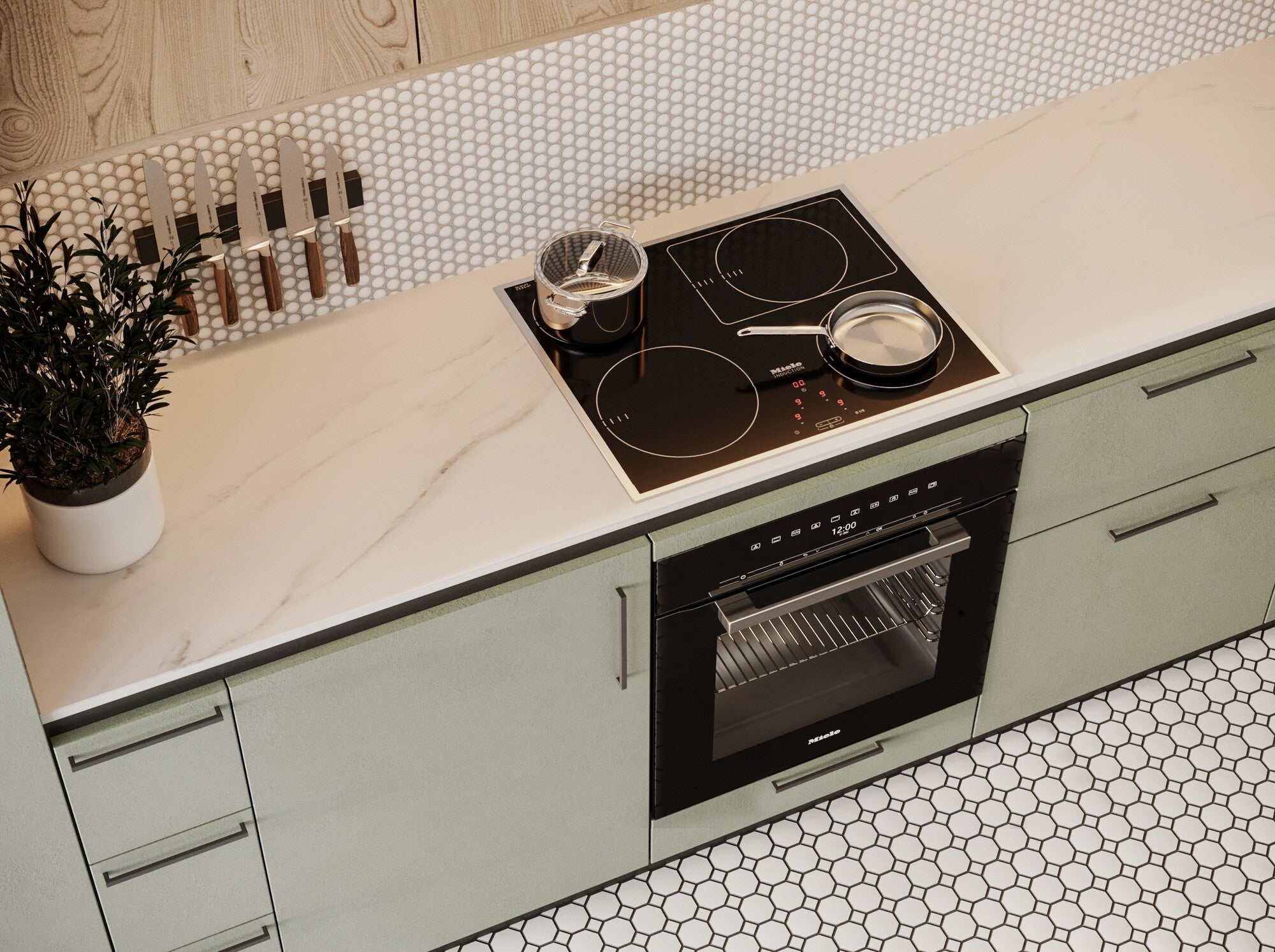 Mozaika ceramiczna Mini Octagon White 55 29.5x29.5 cm 4