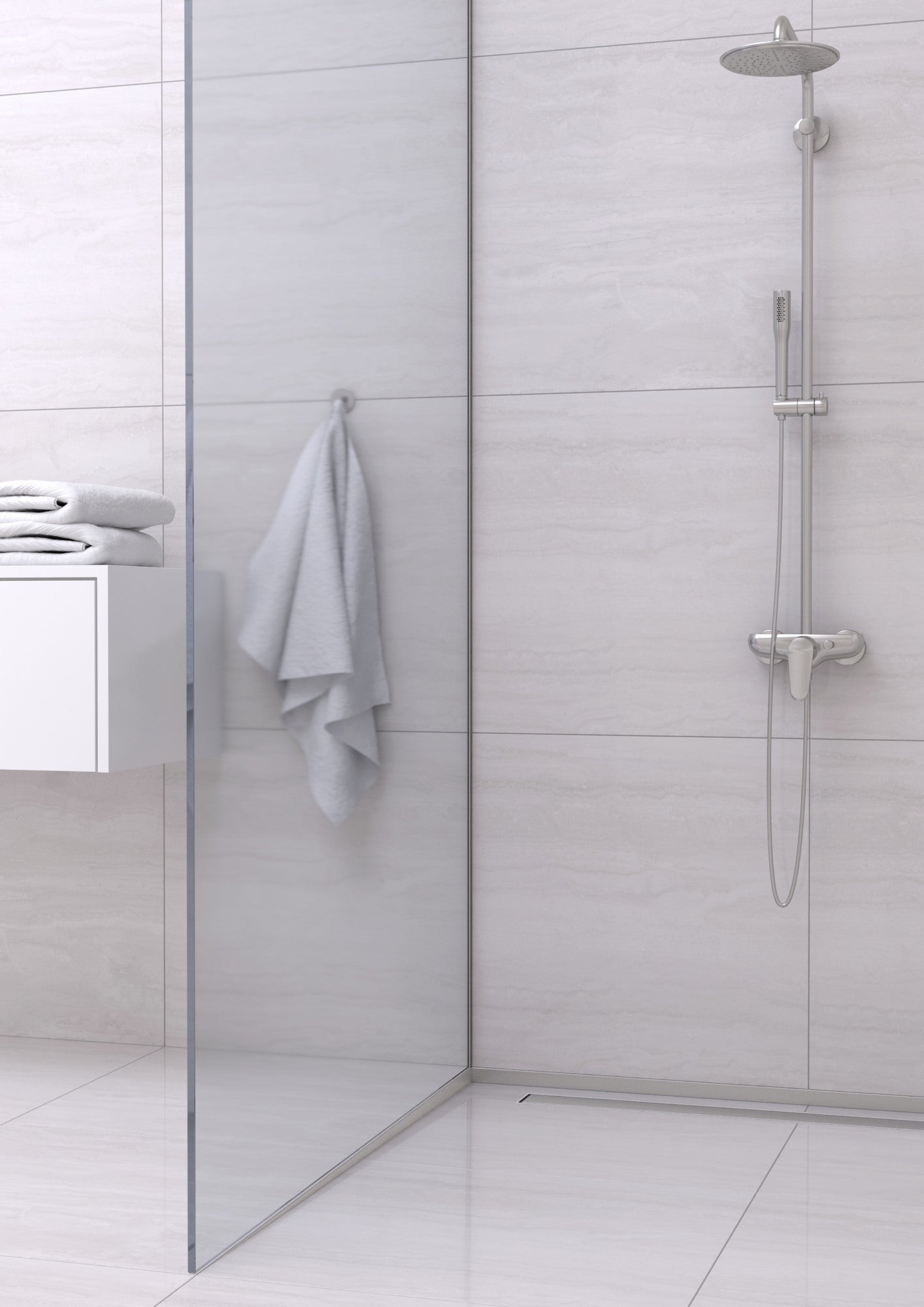 Listwa spadkowa podłogowa lewa 120 cm inox 5