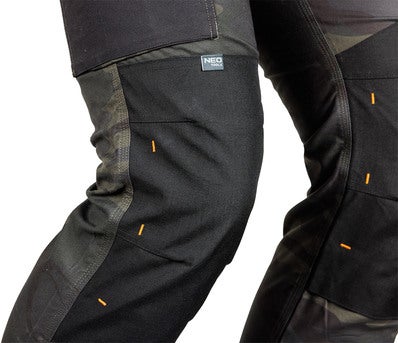 Spodnie robocze NEO 81-350-1, Mix&Match, Canvas, wzmocnienia z Cordury, zielone moro, rozmiar 2XL/58 10