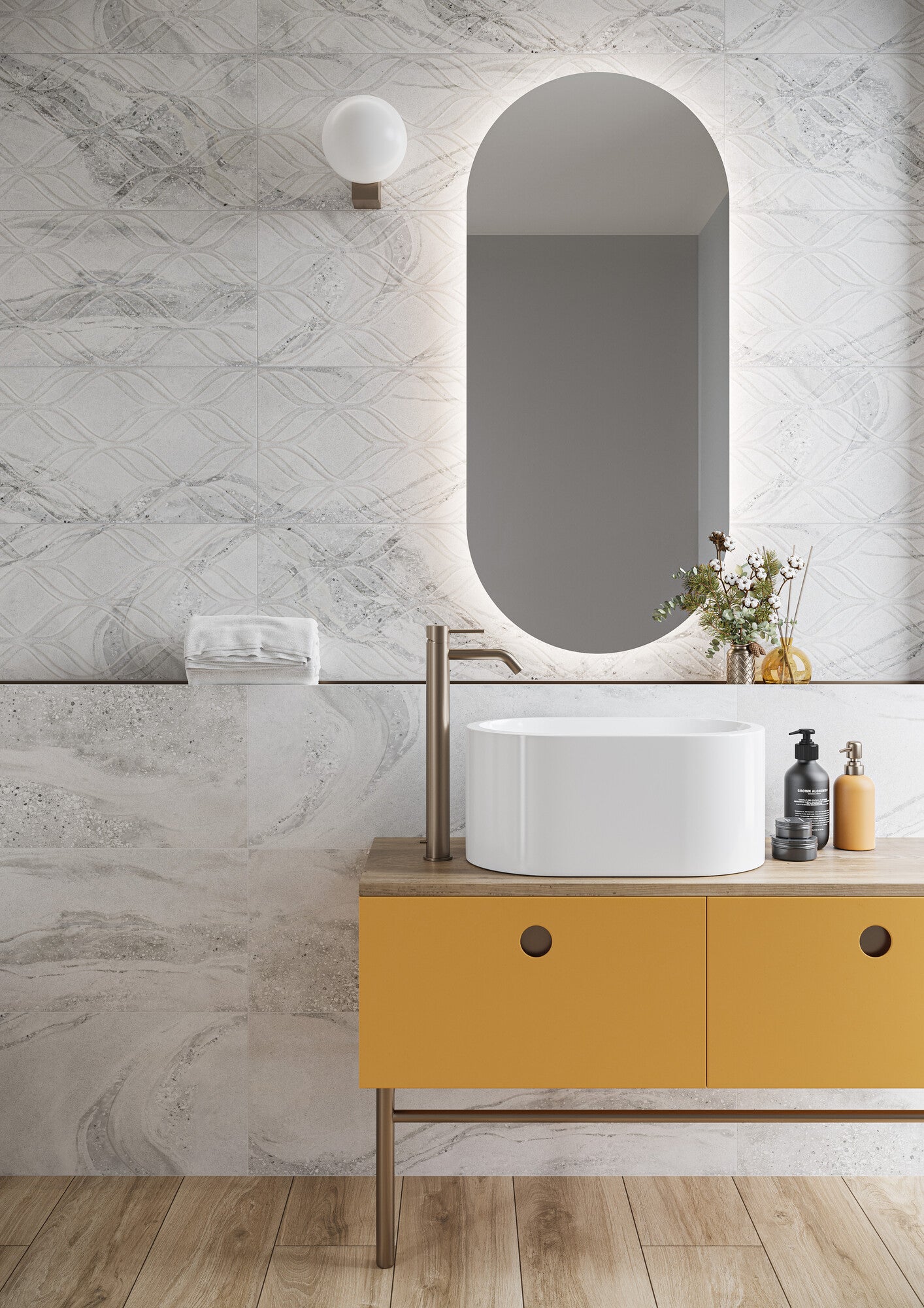 Płytka ścienna Escalade grey rect. 30x90 cm 1.62 m2 4