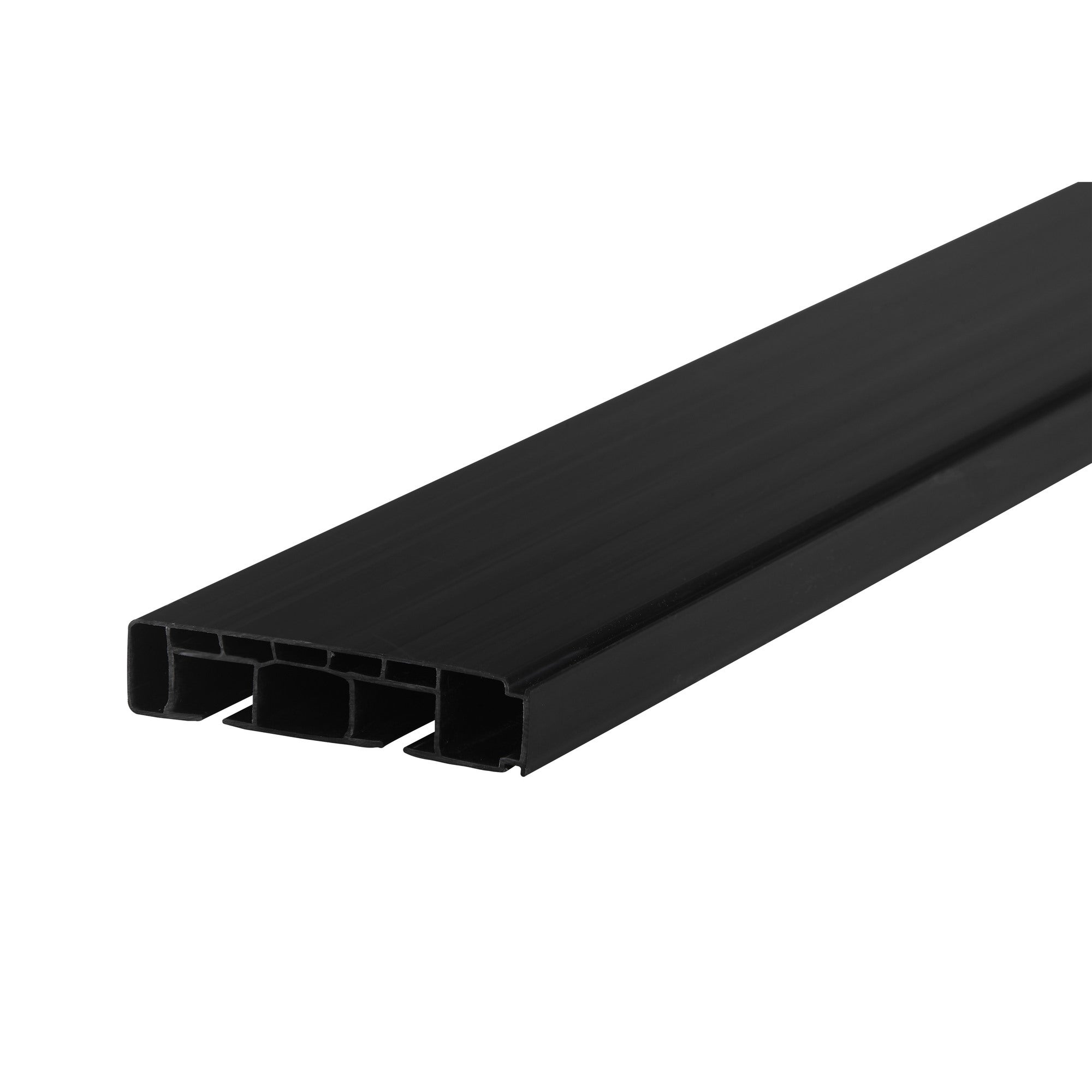 Szyna karniszowa podwójna z akcesoriami czarna 3 m