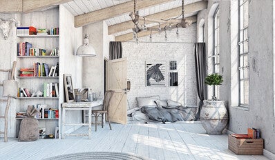 Skrzydło pełne Loft 2 80 lewe sosna surowa 1