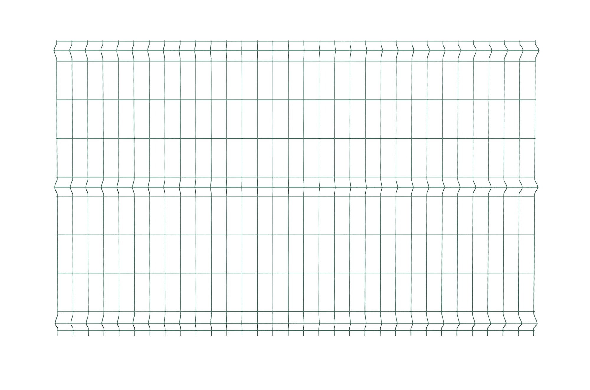 Panel ogrodzeniowy 3D zielony, 153x250 cm, oczko 80x200 mm, drut 3.1 mm 0