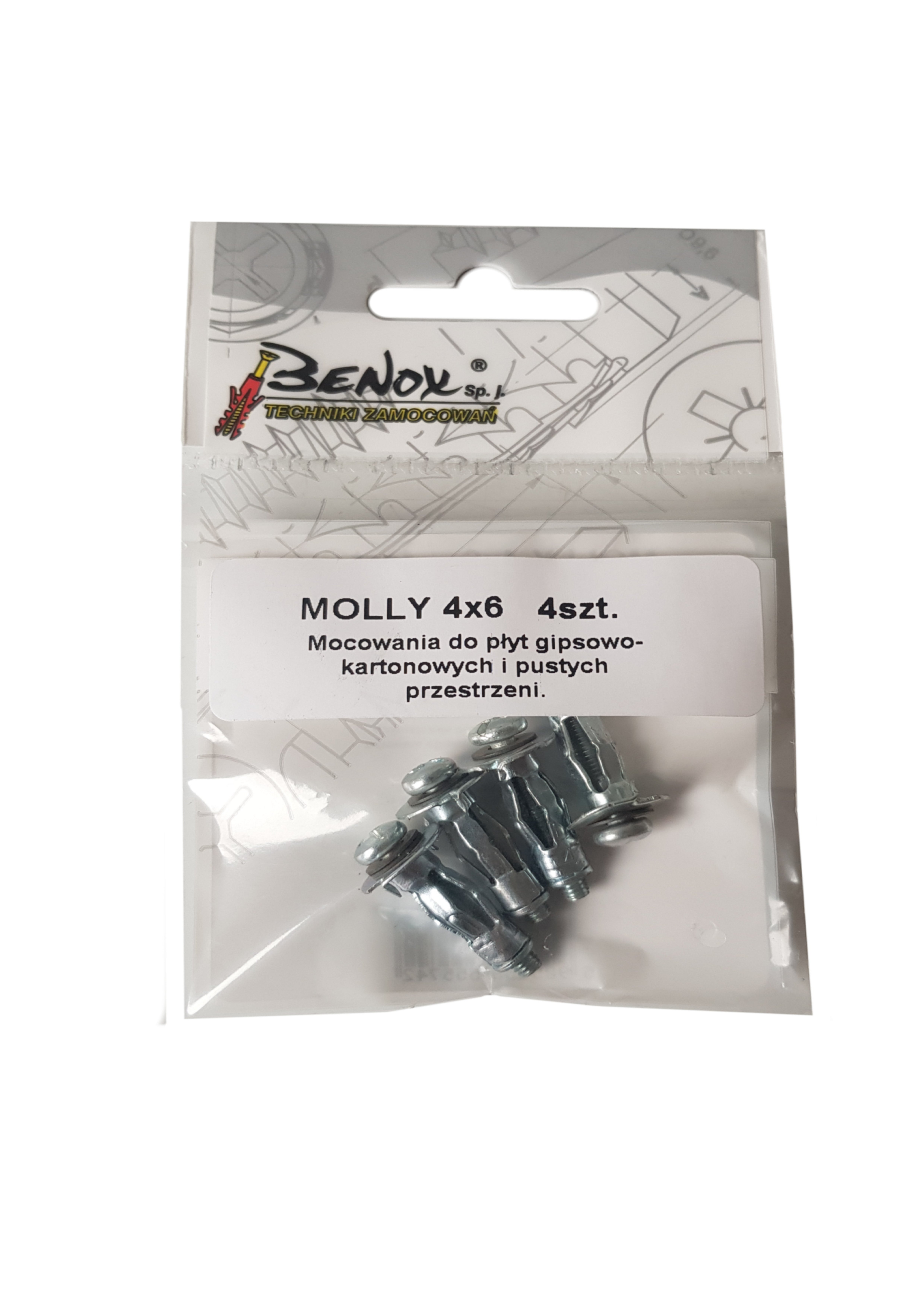 Kołek typu Molly do pustych przestrzeni 8x20 mm (4 szt.) 1