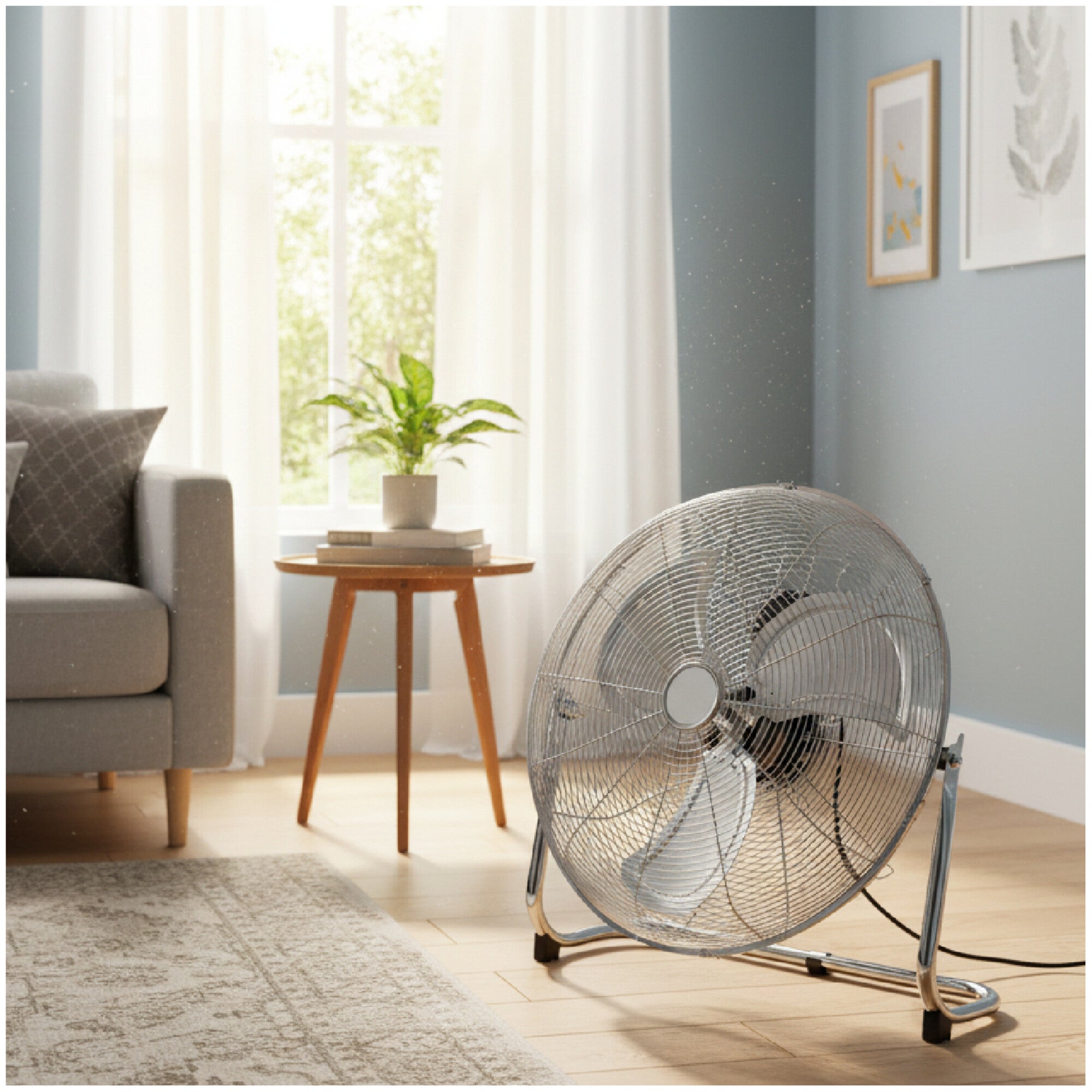 Cyrkulator podłogowy 200W 59cm srebrny 1