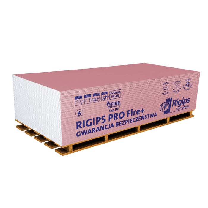 Płyta gipsowo-kartonowa ogniotrwała Rigips PRO Fire 1200x2600x12,5 mm GKF typ F