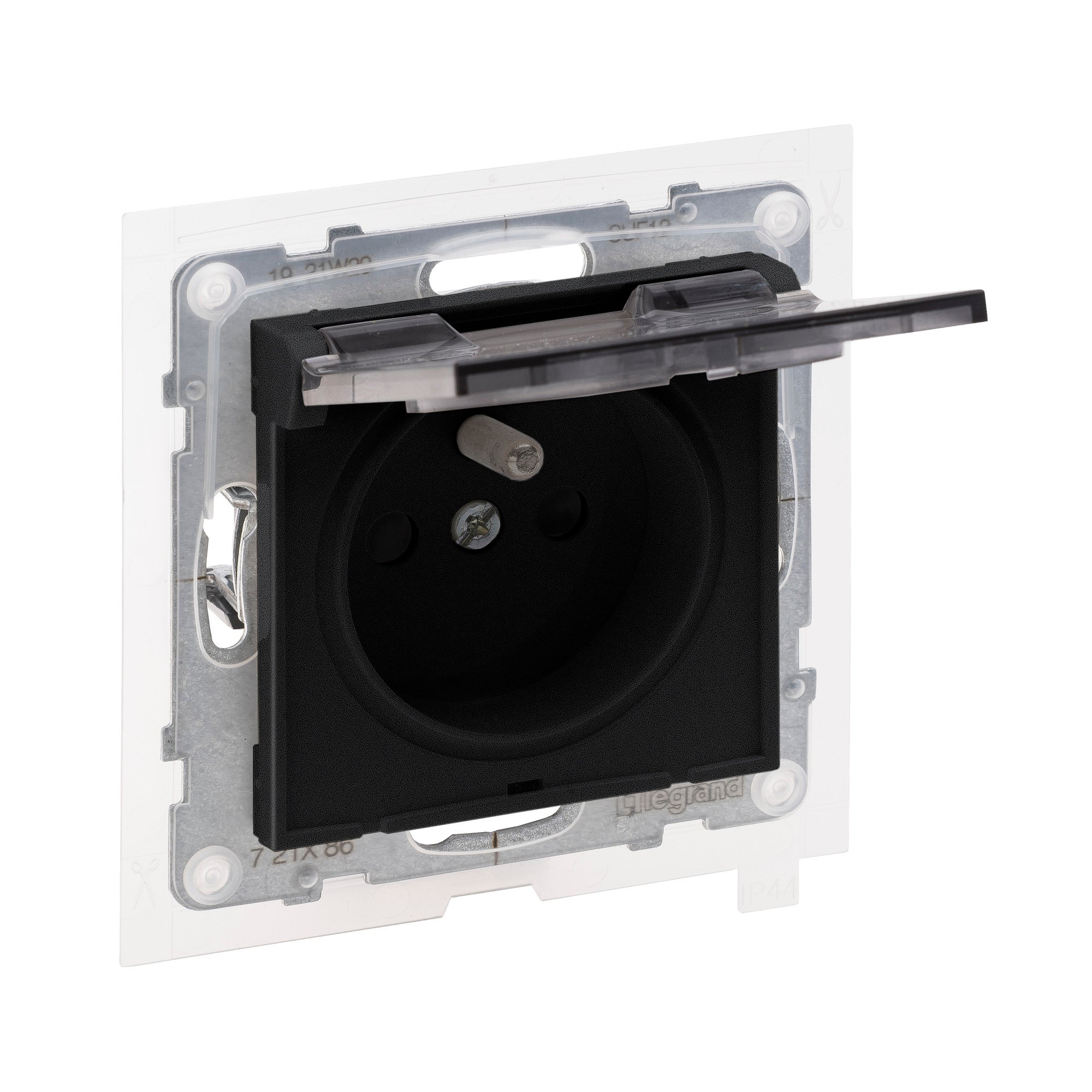 Suno czarny gniazdo 2P+Z IP44