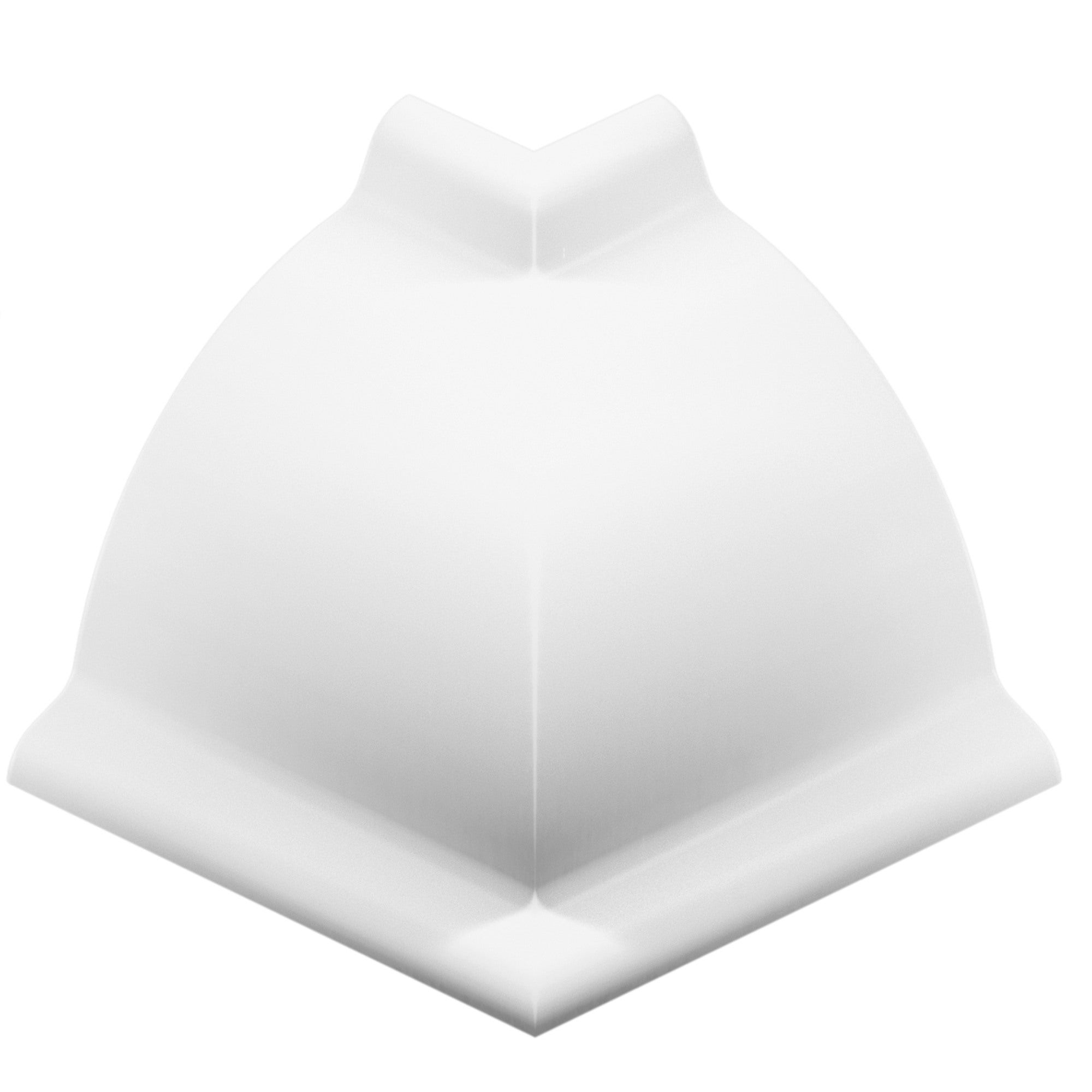 Narożnik zewnętrzny do listwy przyblatowej wypukłej Cezar Biały RAL9003 mat