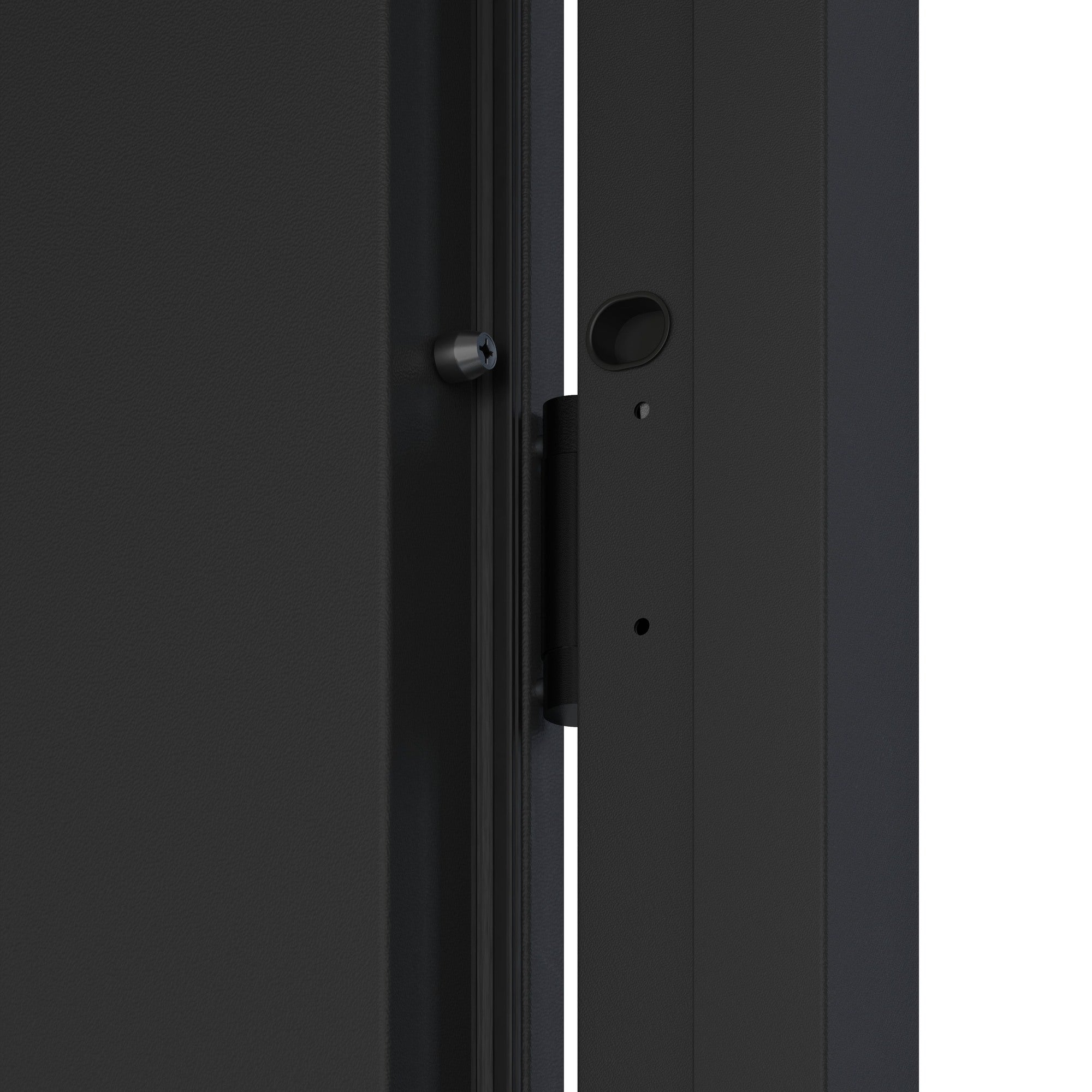 Drzwi zewnętrzne stalowe MILAN szklone dark grey 90 lewe 3