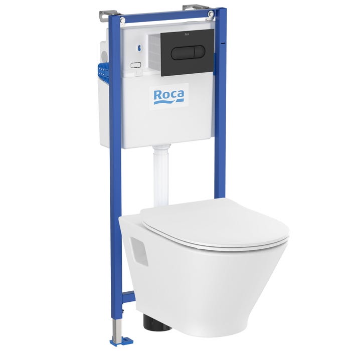 Zestaw podtynkowy WC Roca Villa Duplo Nova czarny