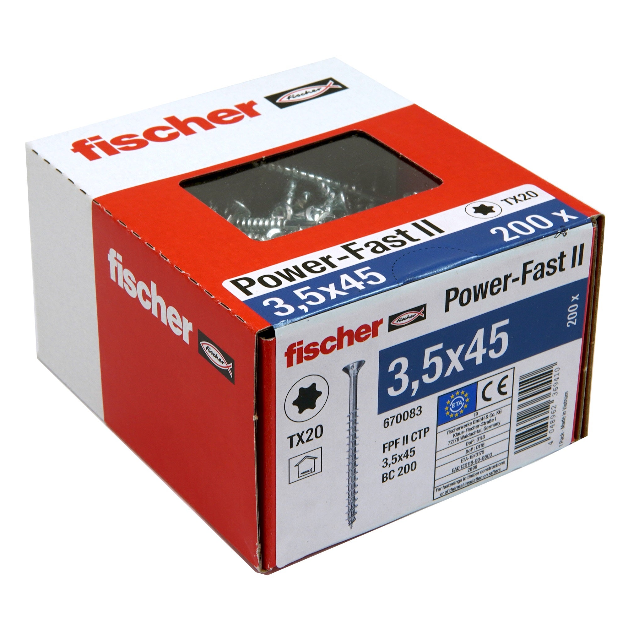 Wkręty do płyt wiórowych Power-Fast 3.5x45 mm (200 szt.) 1