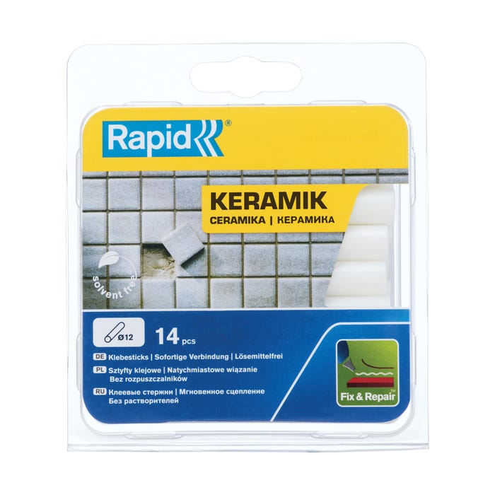 Wkłady klejowe do ceramiki, płytek 12 mm Rapid, 14 szt.