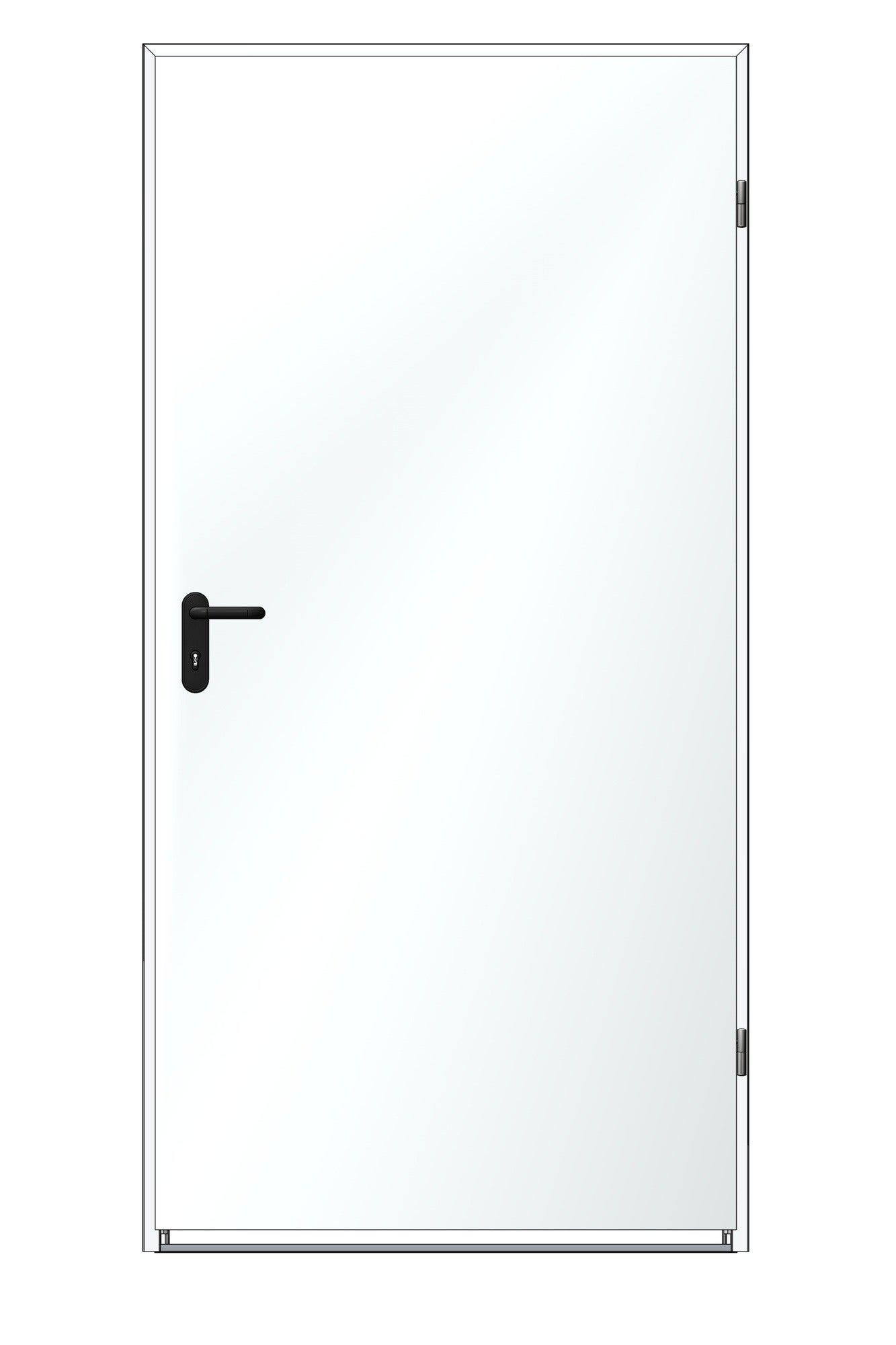 Drzwi techniczne zewnętrzne Zk Iso 80 cm, ocieplone styropianem, RAL 9016