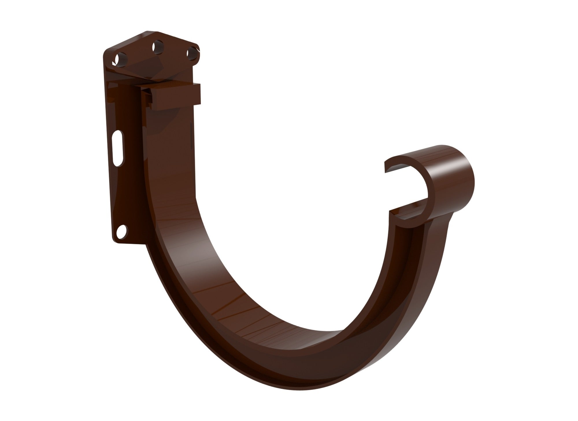 Hak rynnowy wzmocniony G125, brązowy PVC Scala Plastics