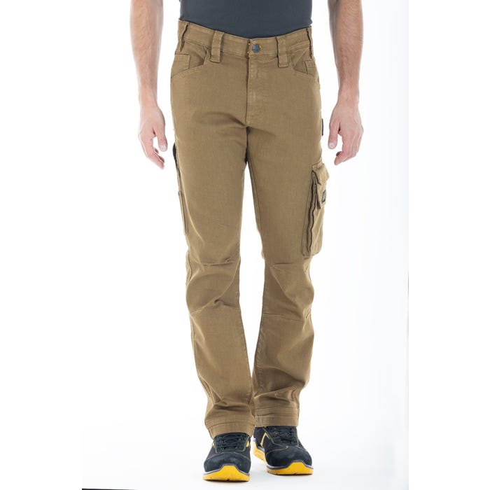 Spodnie MULTI POCKETS TOBACCO Rica Levy, rozm. 4XL (52)