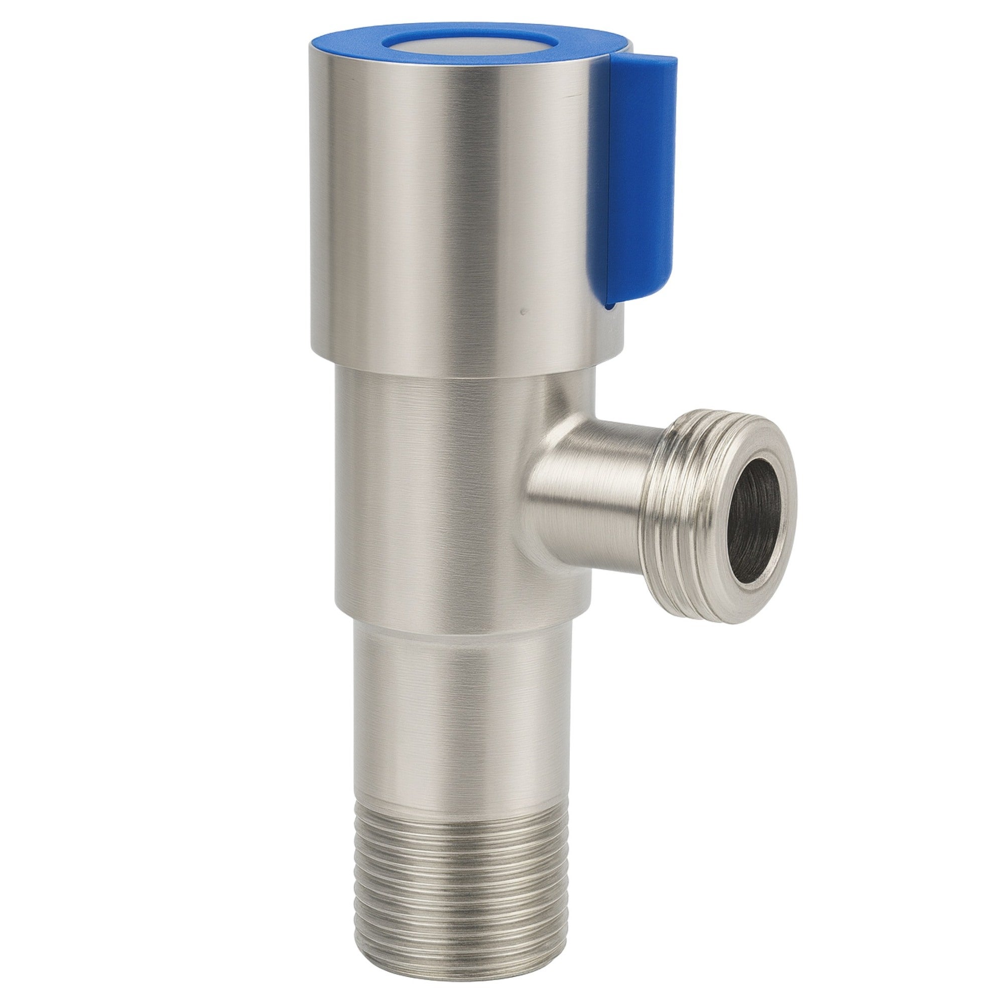 Zawór kątowy z głowicą ceramiczną 1/2x3/4 niebieski