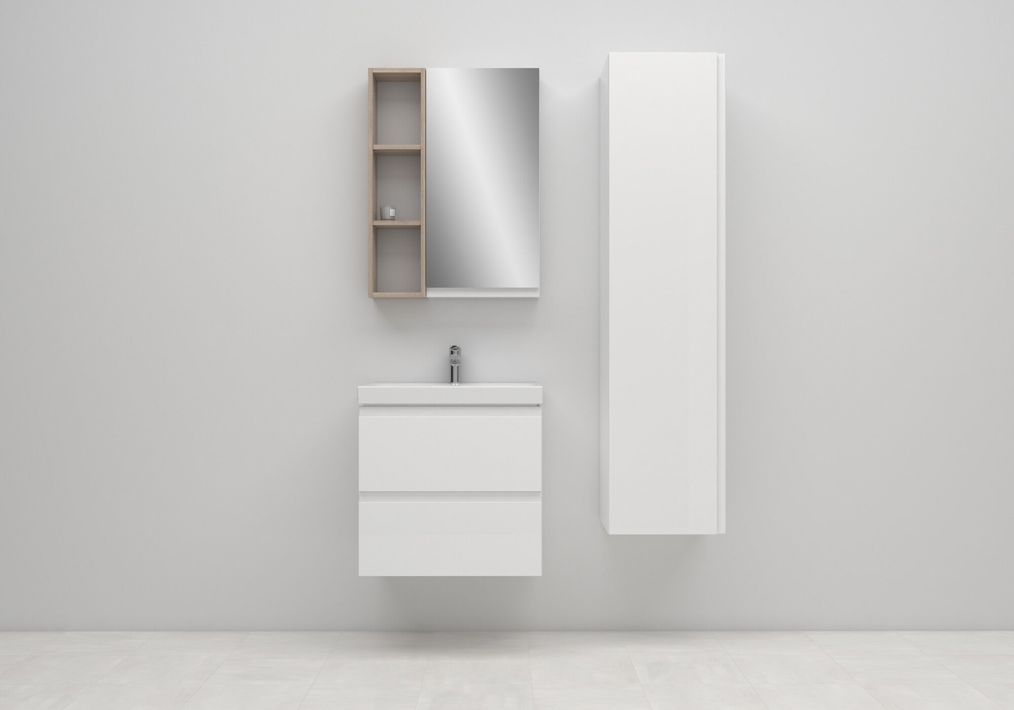 Zestaw szafka z umywalką Cersanit Moduo 50 cm biały 1