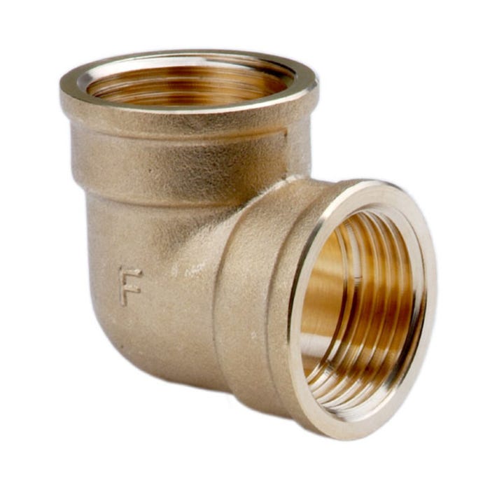 Kolano mosiężne GW 3/8" żółte