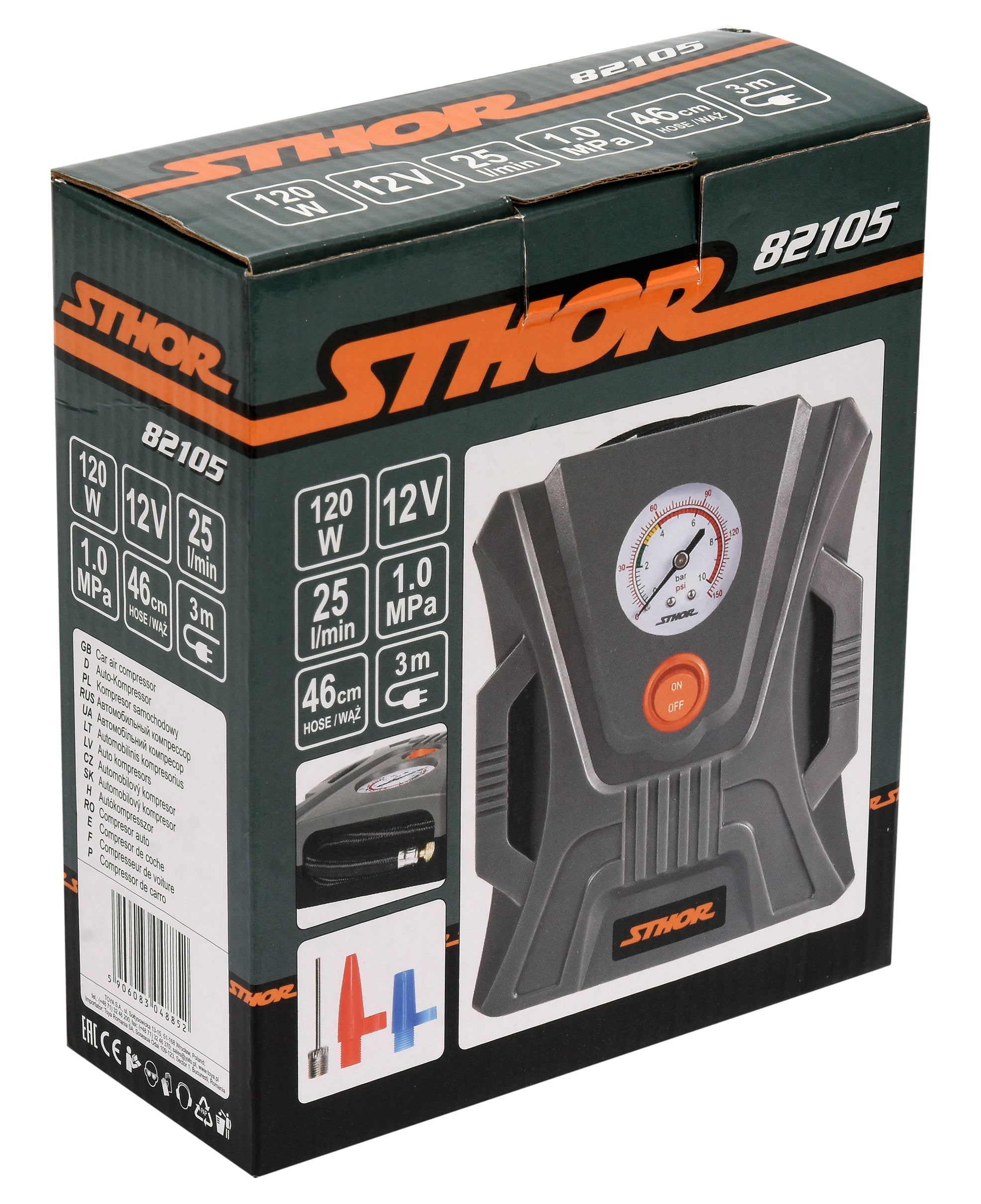 Kompresor samochodowy 12V 120W 82105 Sthor 1