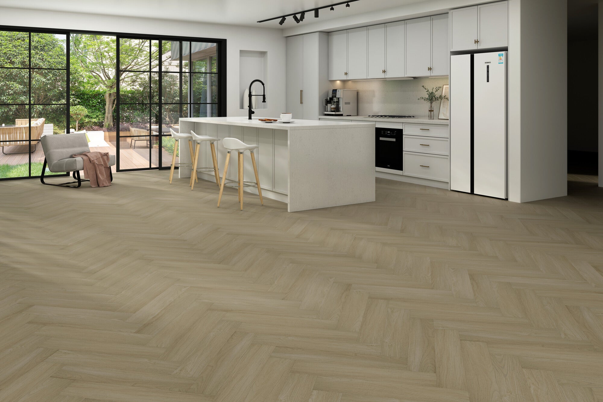 Panel podłogowy Dąb Nizinny jodełka AC4 8mm 4V op. 1,92 m2 wodoodporny 24h 1