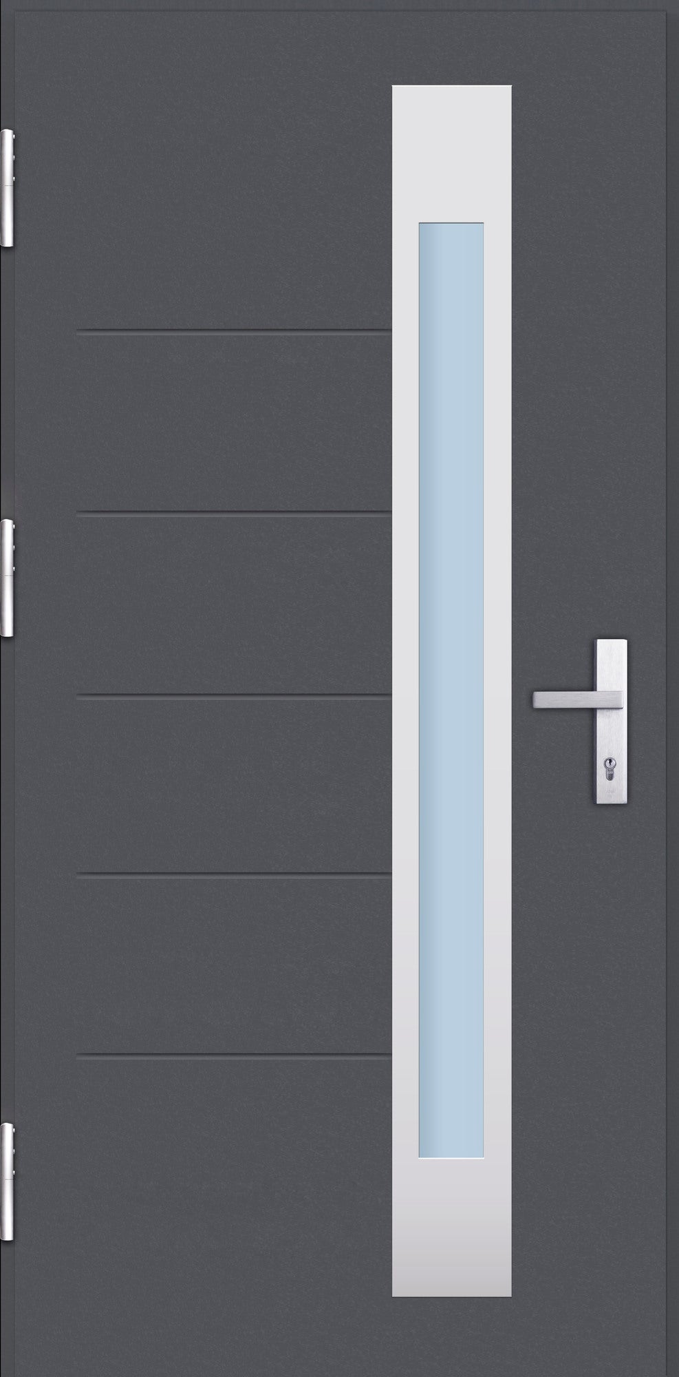 Drzwi zewnętrzne Bergen antracyt 90 lewe 0