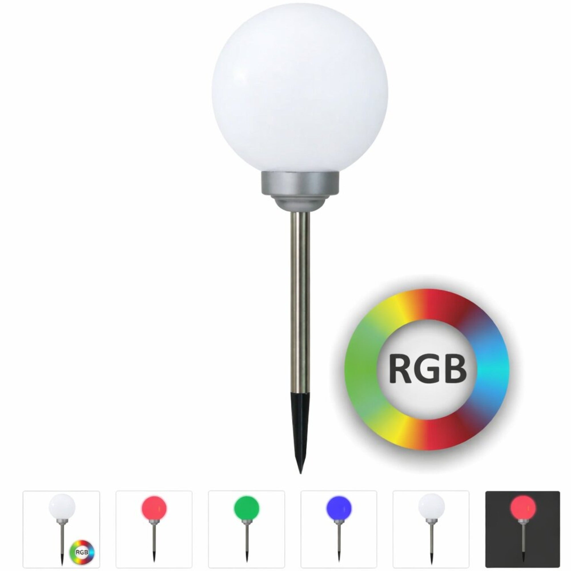 Lampka solarna kula RGB 30 cm 2