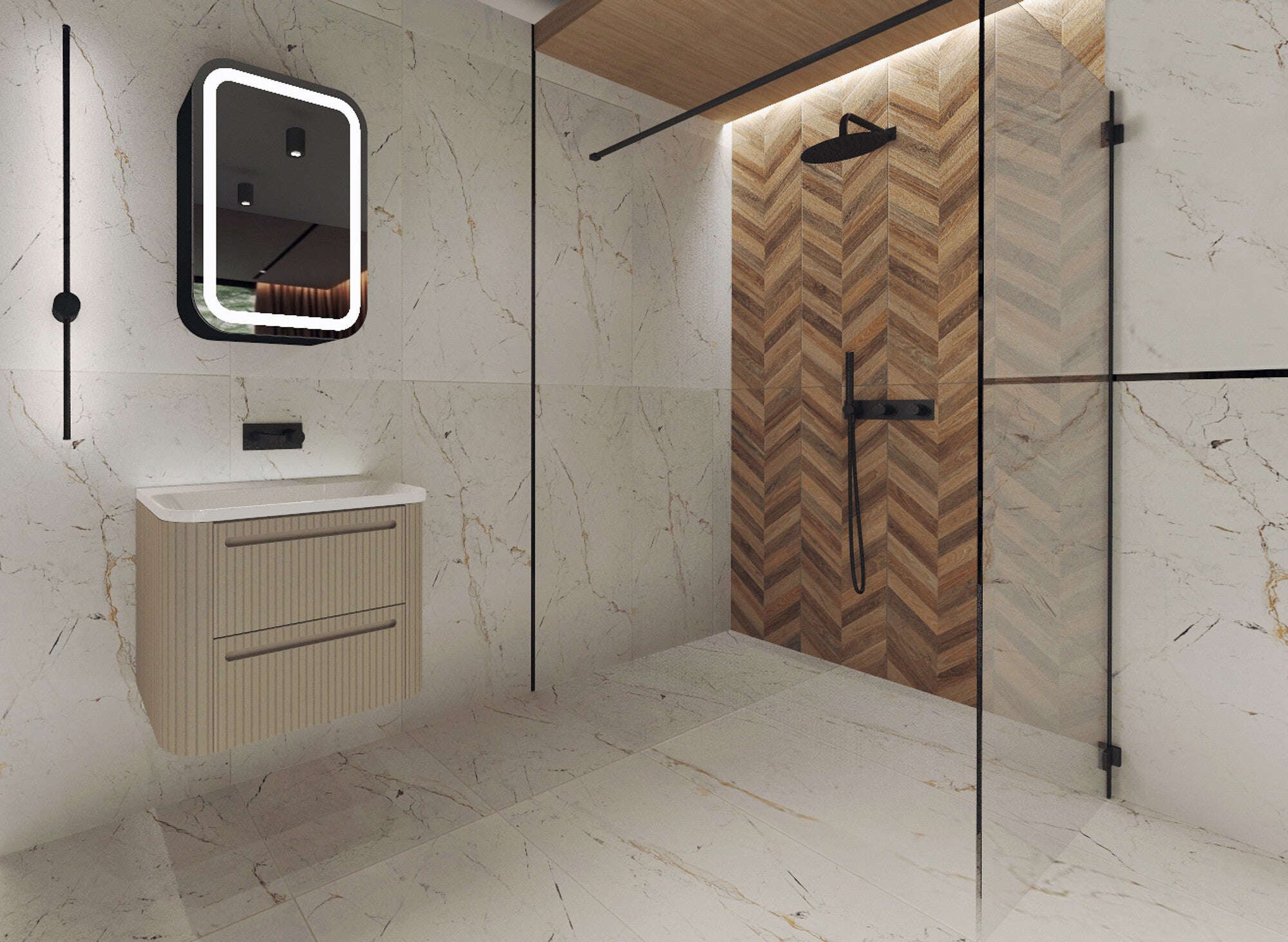 Gres szkliwiony Morphite White Carving 60x120 cm 1.44 m2 3