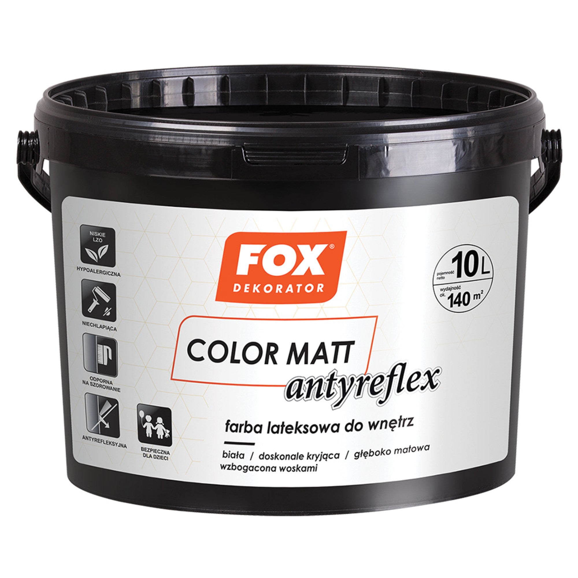 Farba color matt anyreflex biała 10L