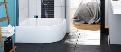 Obudowa do brodzika półokrągła Schedpol Dafne 80 x 80 x 31,5 cm biała 1