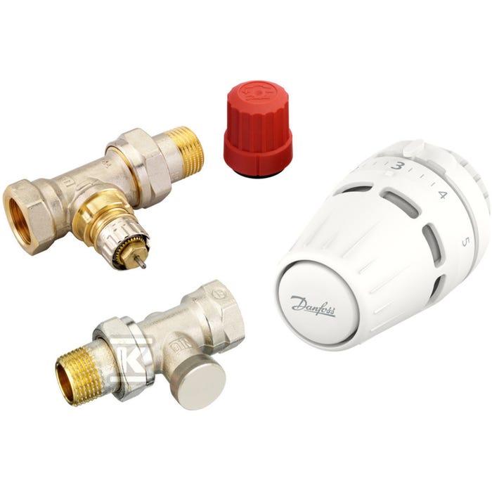 Zestaw termostatyczny Danfoss Regus RA 1/2", 3-elementowy, prosty